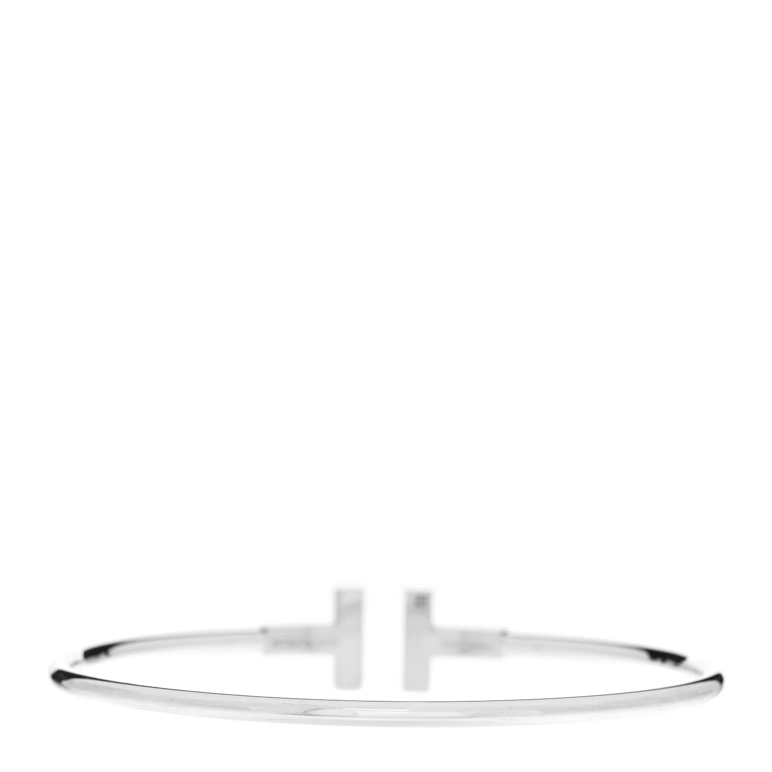 18K White Gold Turquoise T Wire Bracelet - Image 2