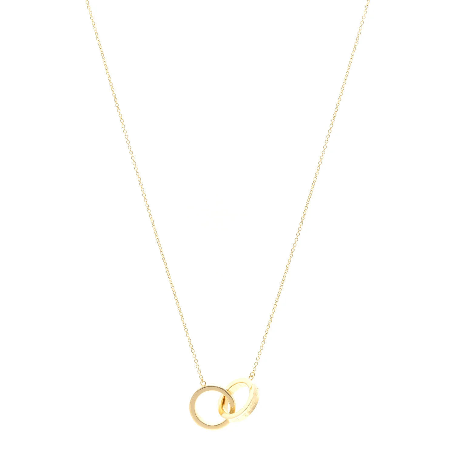 18K Yellow Gold 1837 Interlocking Circles Pendant Necklace