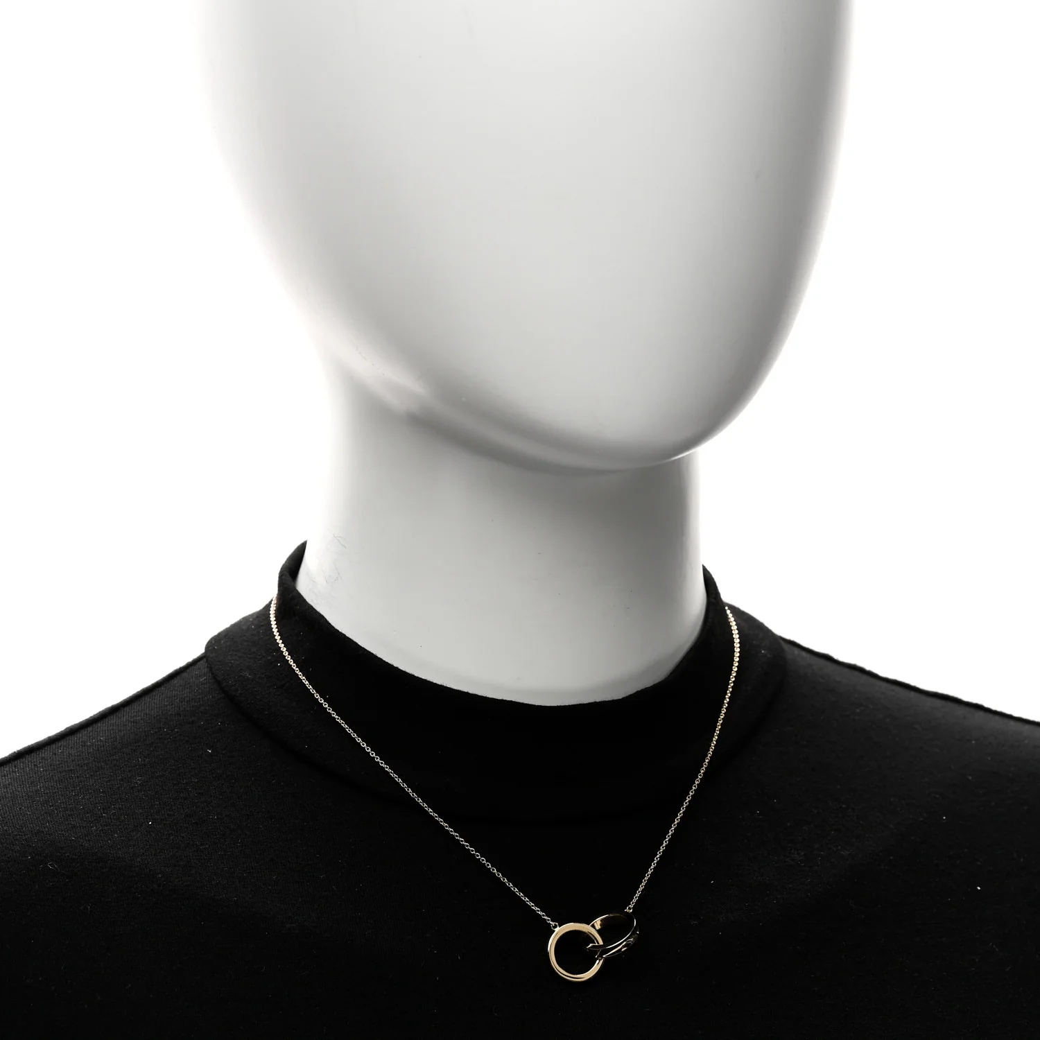 18K Yellow Gold 1837 Interlocking Circles Pendant Necklace - Image 2