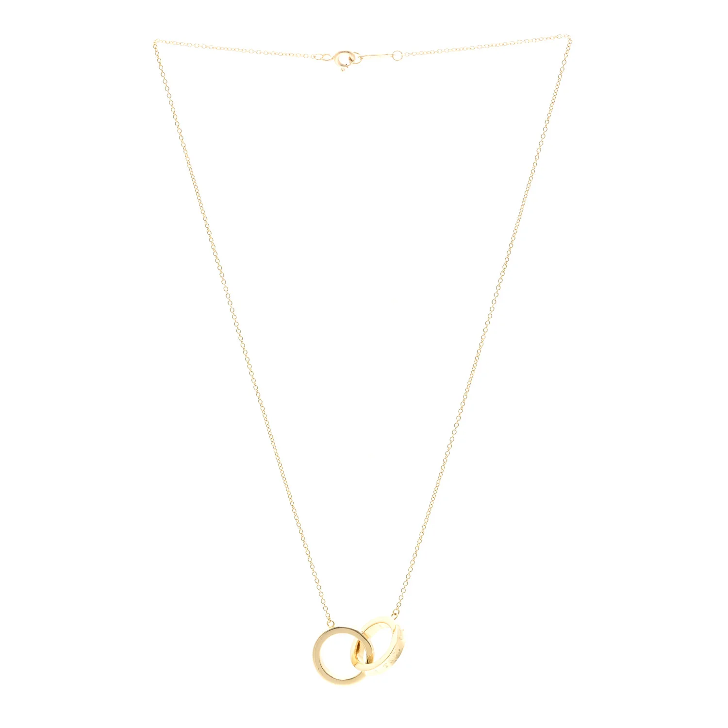 18K Yellow Gold 1837 Interlocking Circles Pendant Necklace - Image 3