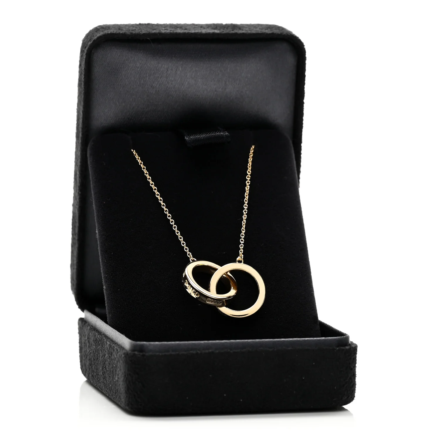 18K Yellow Gold 1837 Interlocking Circles Pendant Necklace - Image 5