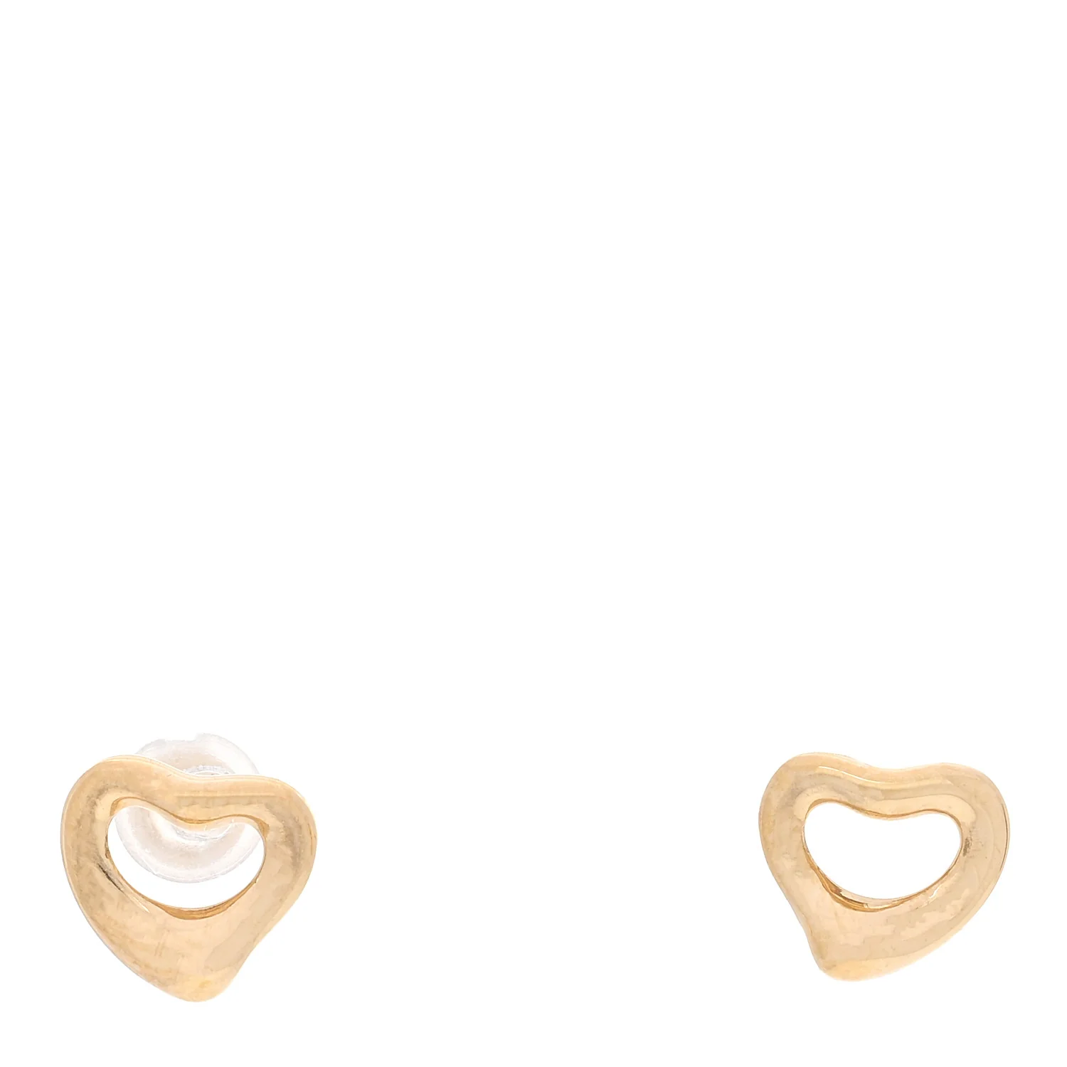 18K Yellow Gold 7mm Elsa Peretti Open Heart Earrings