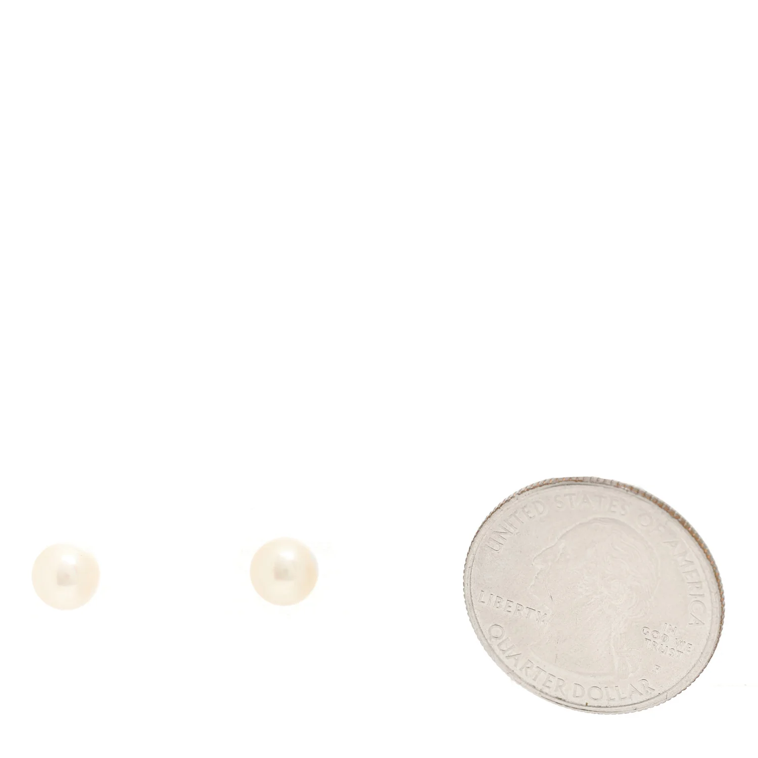 18K Yellow Gold Akoya Cultured Pearl 6-6.5mm Earrings - Image 2