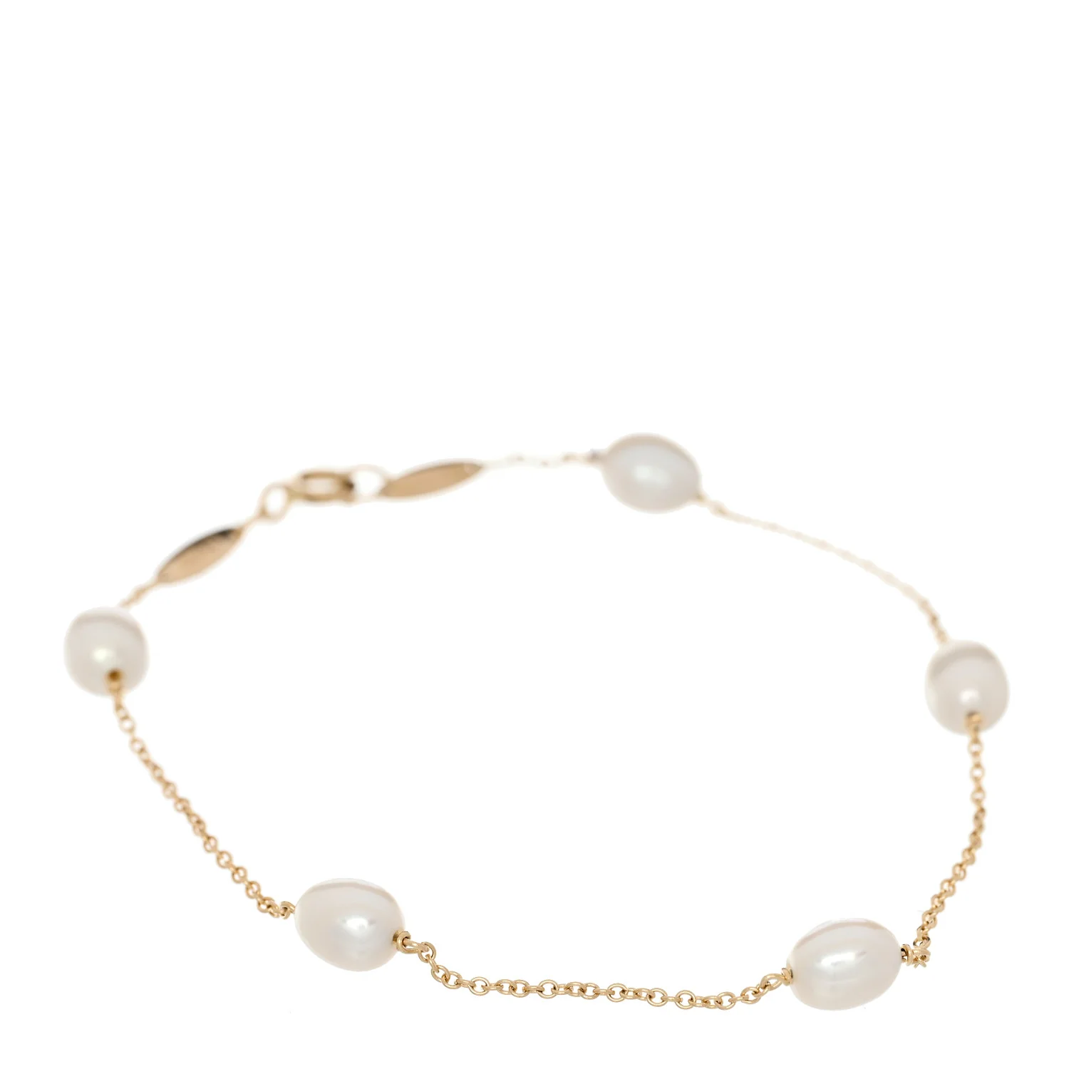 18K Yellow Gold Cultured Pearl 5.5-6mm  Elsa Peretti Pearls By The Yard Bracelet