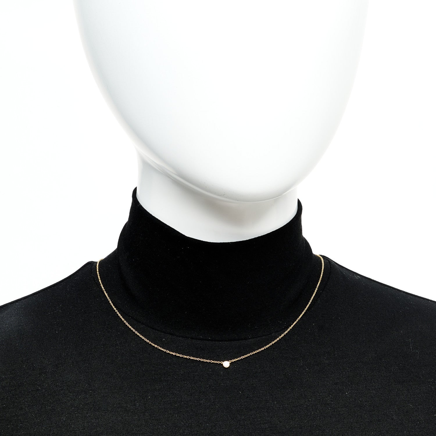 18K Yellow Gold Diamond .08ct Elsa Peretti Diamonds by the Yard Pendant Necklace - Image 2