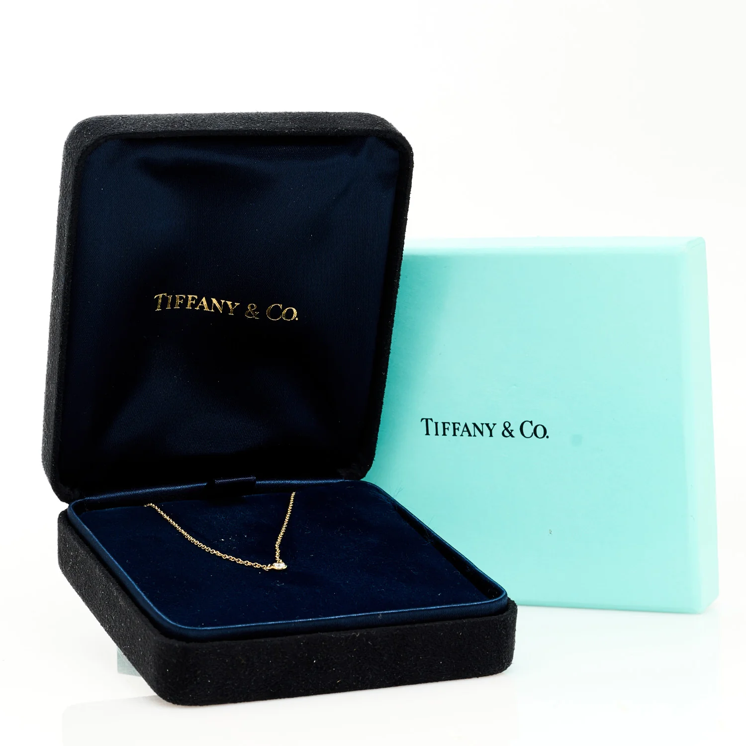 18K Yellow Gold Diamond .08ct Elsa Peretti Diamonds by the Yard Pendant Necklace - Image 6