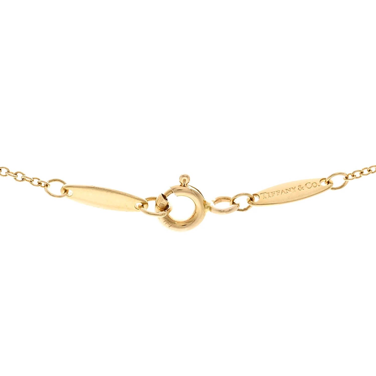 18K Yellow Gold Diamond .10ct Elsa Peretti Diamonds by the Yard Pendant Necklace - Image 4