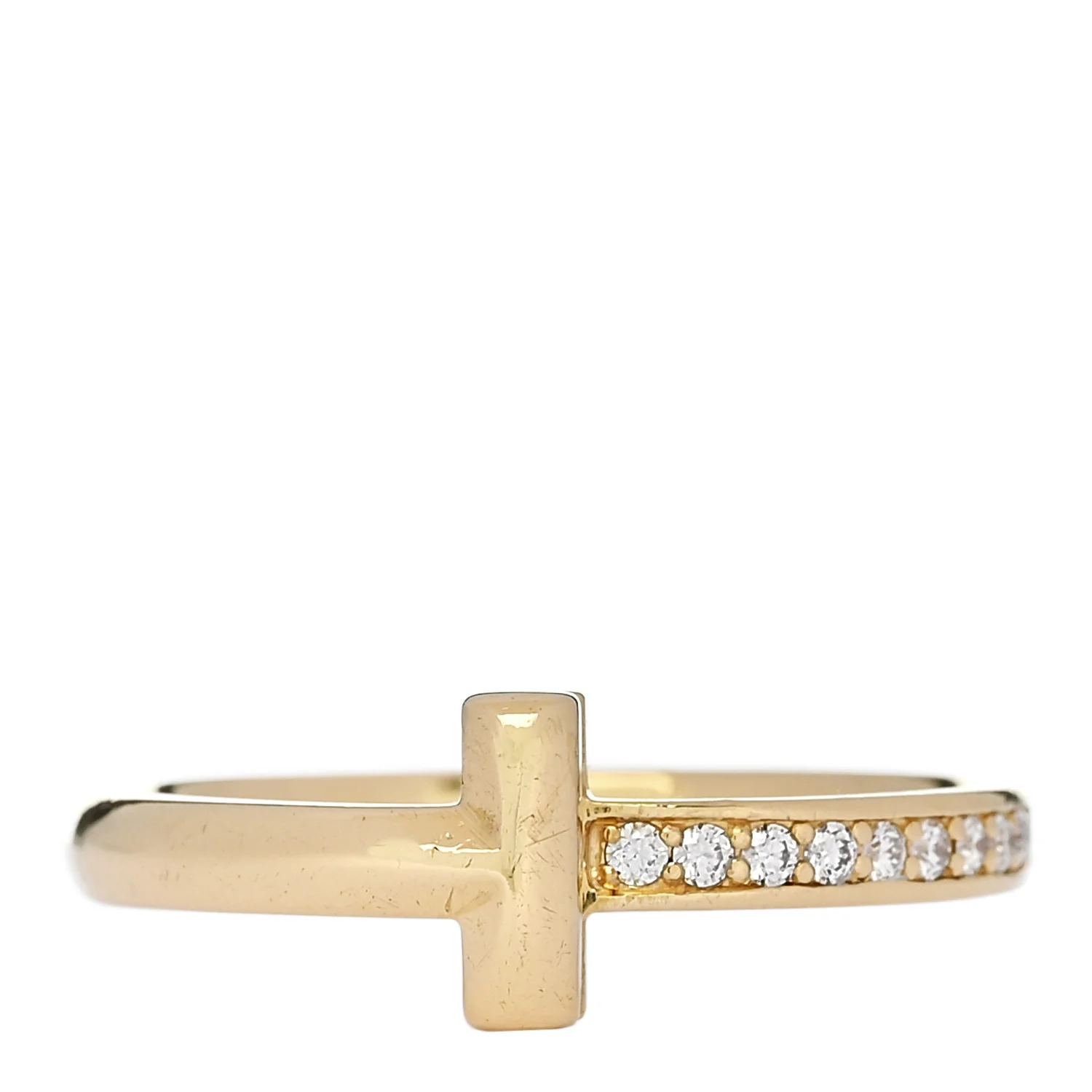 18K Yellow Gold Diamond 2.5mm T T1 Ring 58 8.25