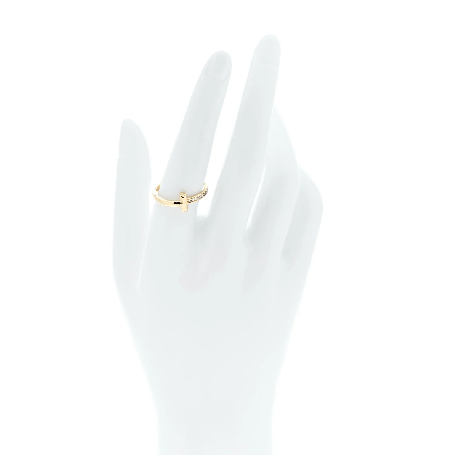 18K Yellow Gold Diamond 2.5mm T T1 Ring 58 8.25 - Image 2