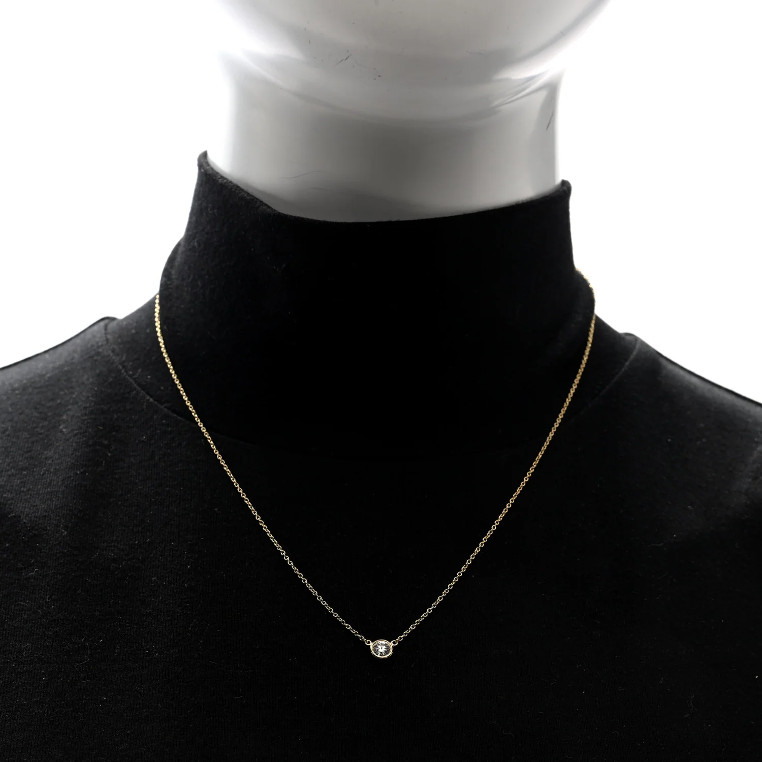 18K Yellow Gold Diamond .29ct Elsa Peretti Diamonds by the Yard Pendant Necklace - Image 2
