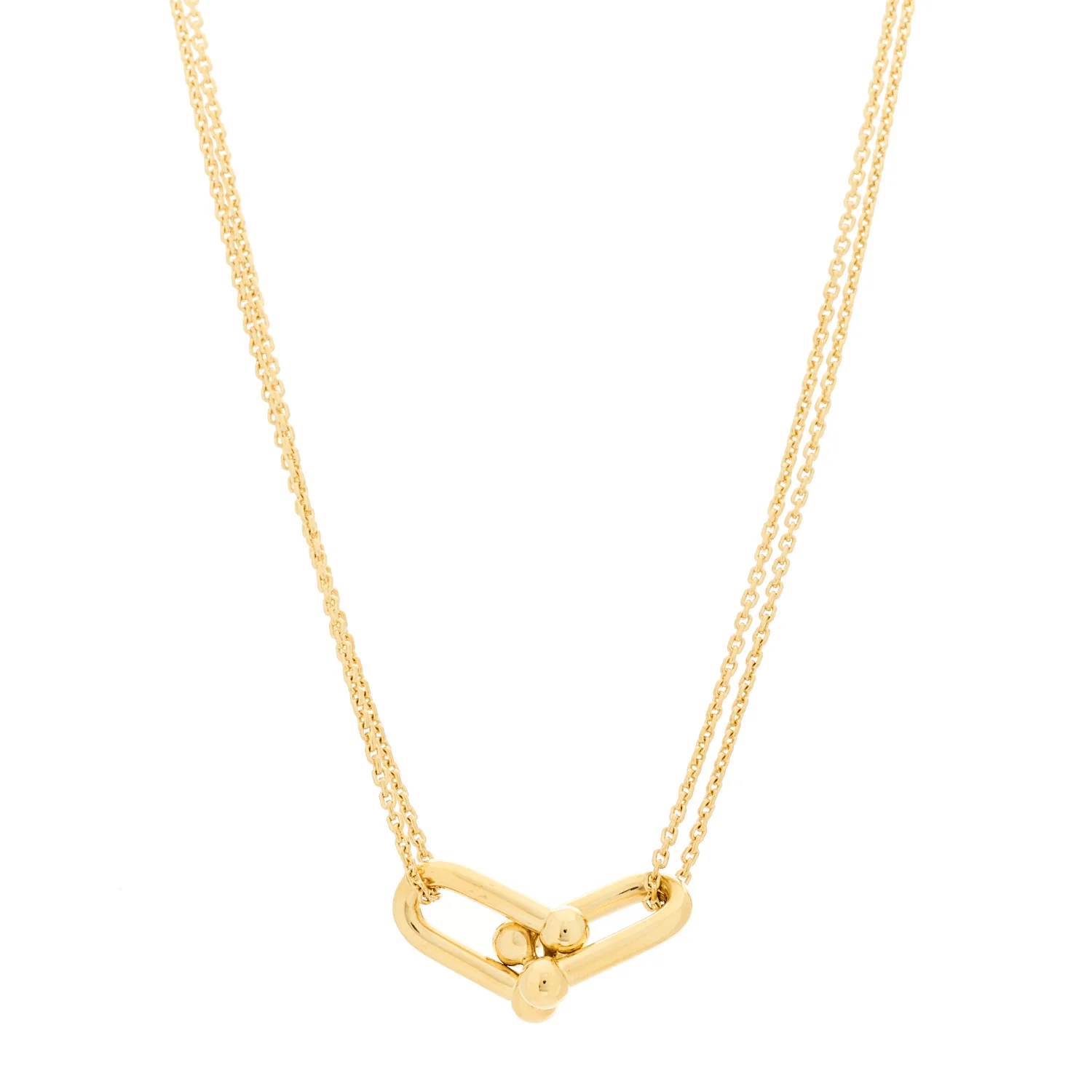 18K Yellow Gold HardWear Small Double Link Pendant Necklace