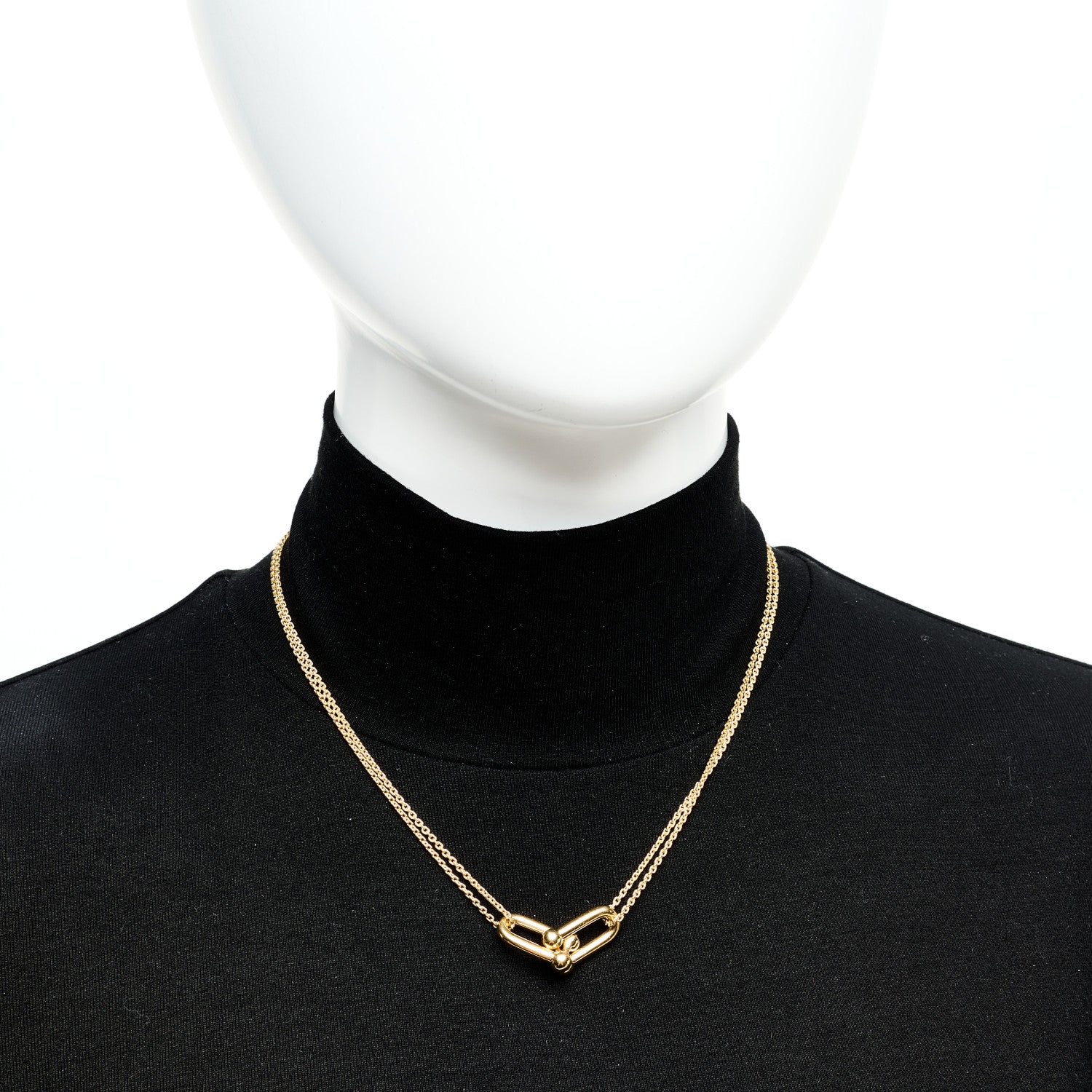 18K Yellow Gold HardWear Small Double Link Pendant Necklace - Image 2