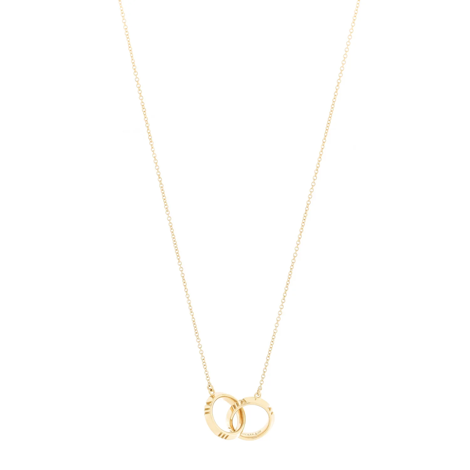 18K Yellow Gold Interlocking Atlas Open Pendant Necklace