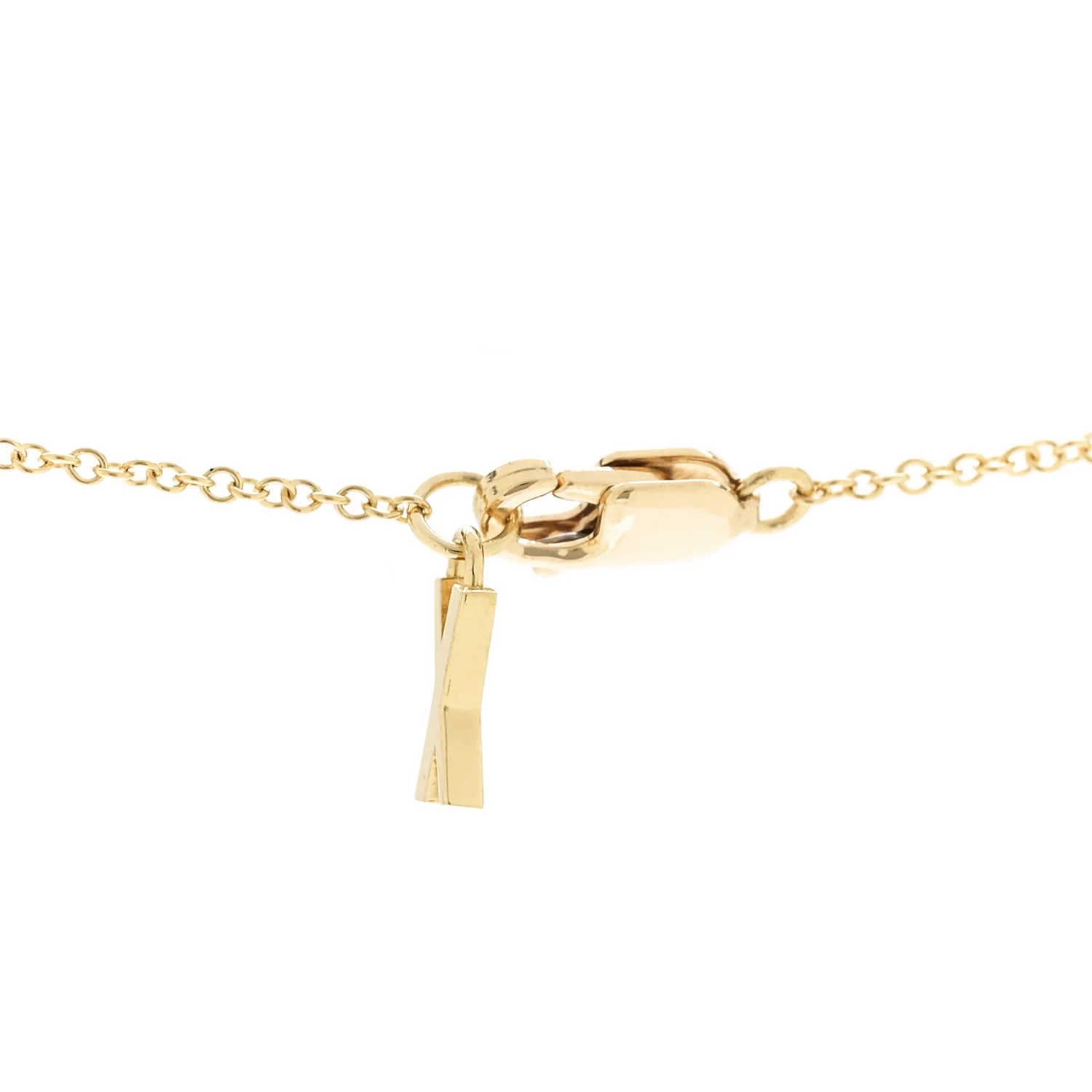 18K Yellow Gold Interlocking Atlas Open Pendant Necklace - Image 5