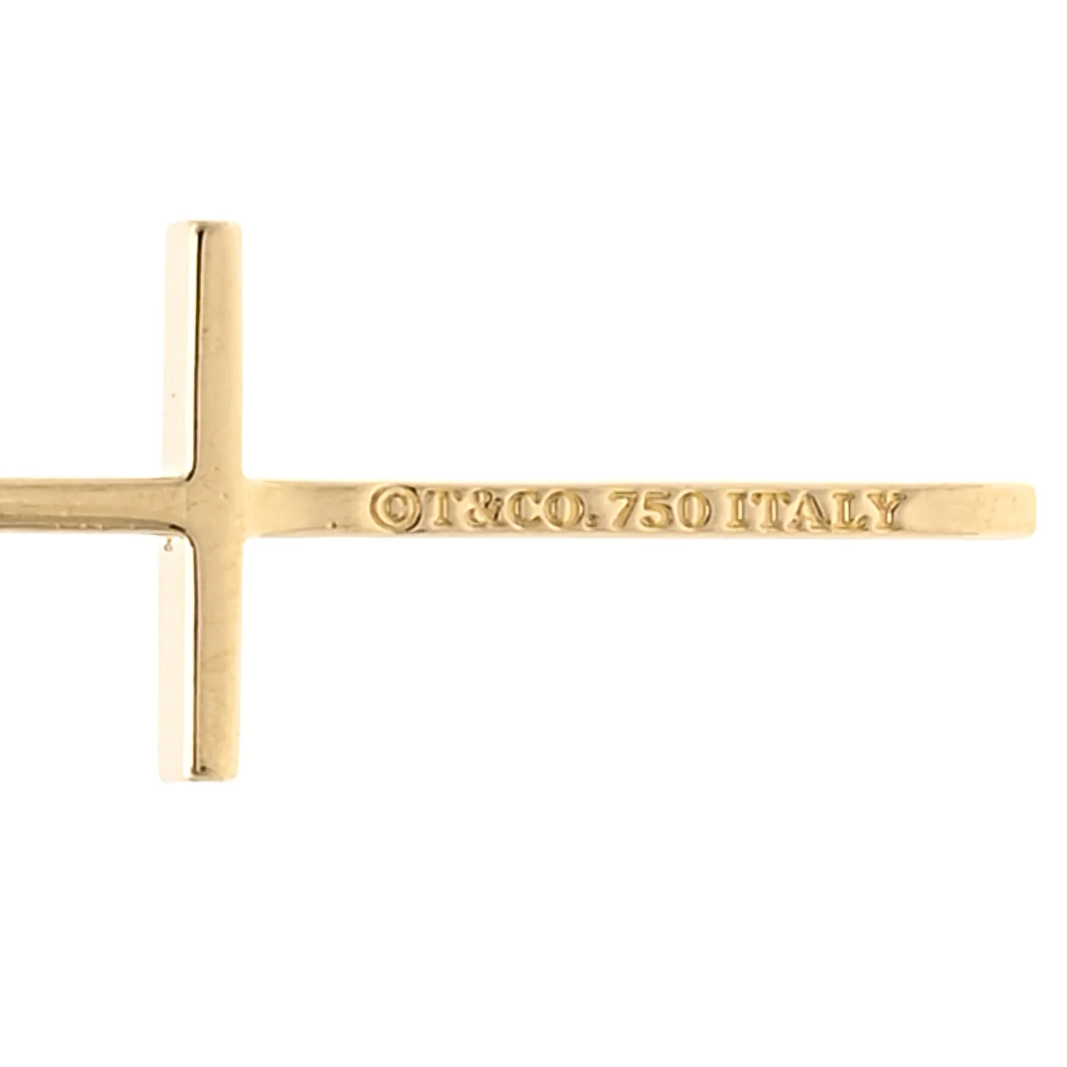 18K Yellow Gold Metro Cross Pendant Necklace - Image 5