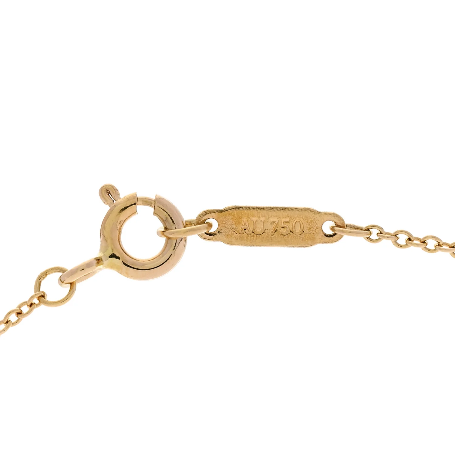 18K Yellow Gold Mini Bow Pendant Necklace - Image 5