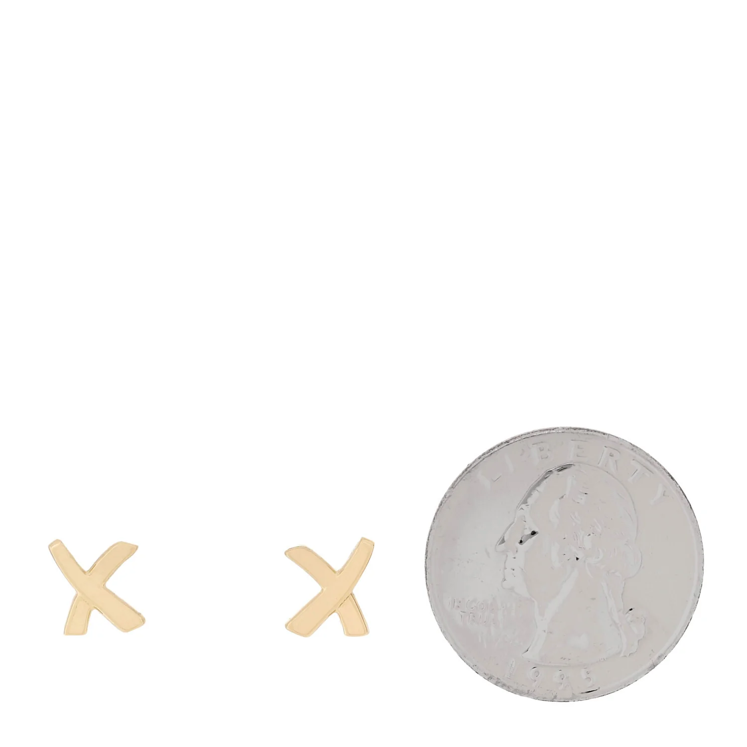 18K Yellow Gold Mini Paloma's Graffiti X Earrings - Image 2
