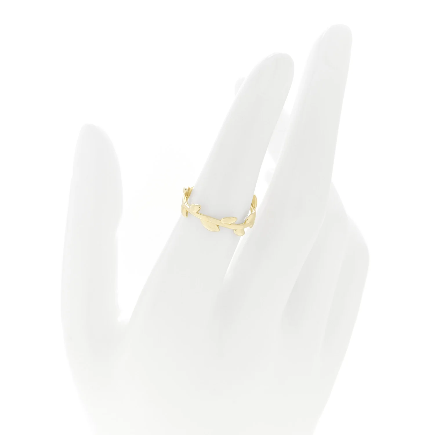 18K Yellow Gold Narrow Paloma Picasso Olive Leaf Band Ring 52 6 - Image 2