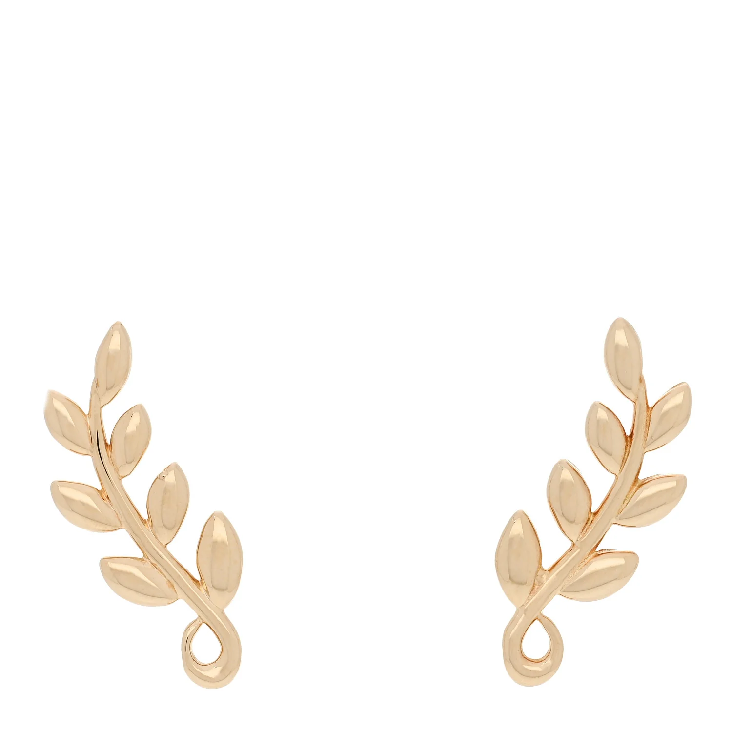 18K Yellow Gold Paloma Picasso Olive Leaf Climber Earrings