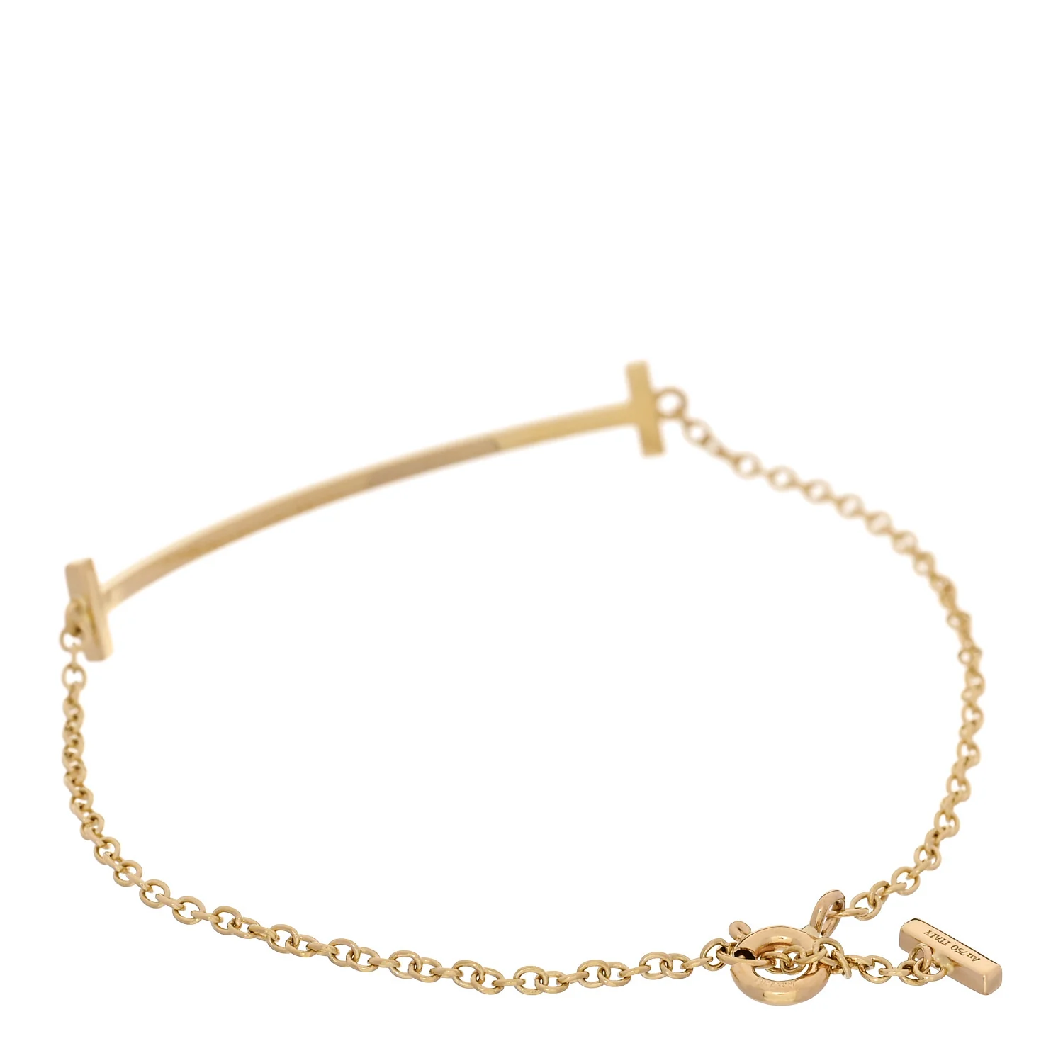18K Yellow Gold T Smile Bracelet - Image 2