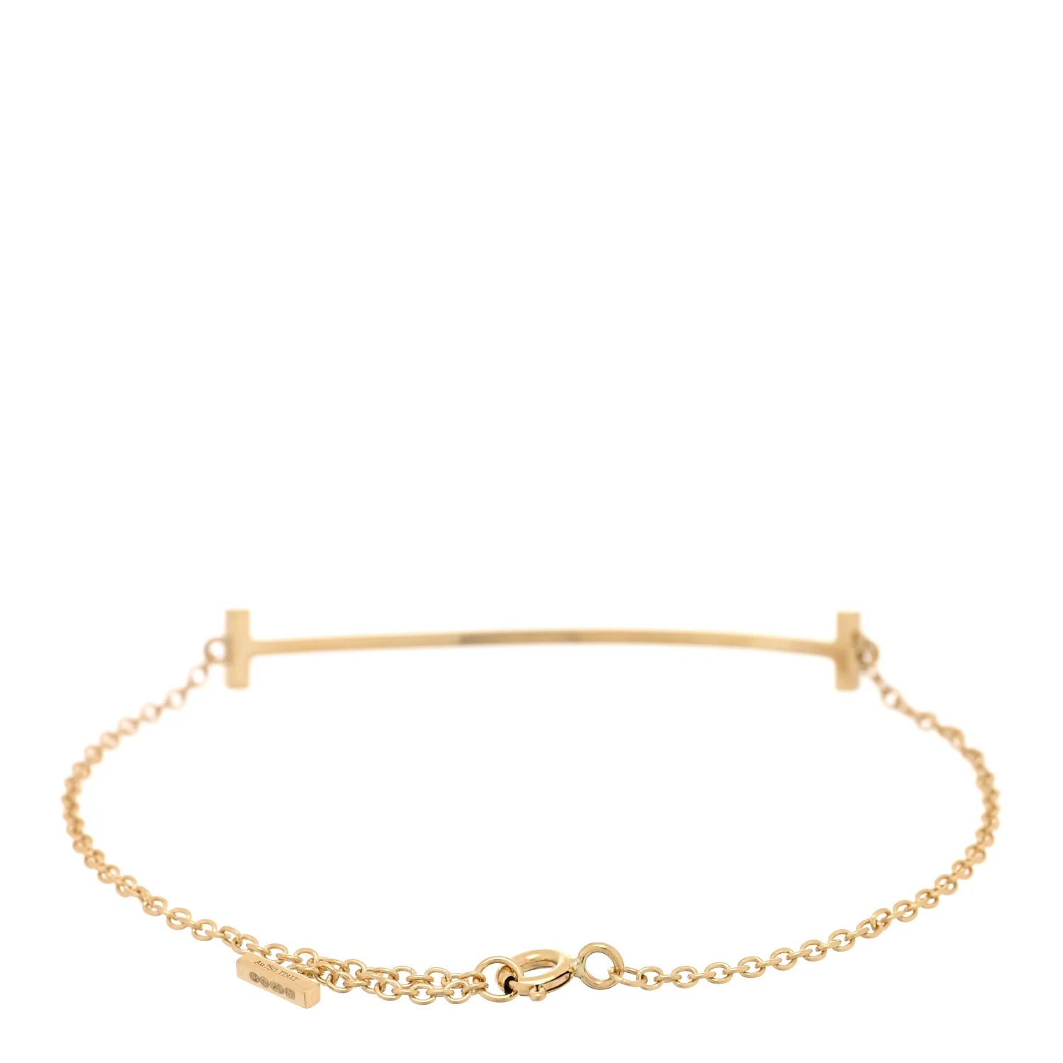 18K Yellow Gold T Smile Bracelet - Image 2