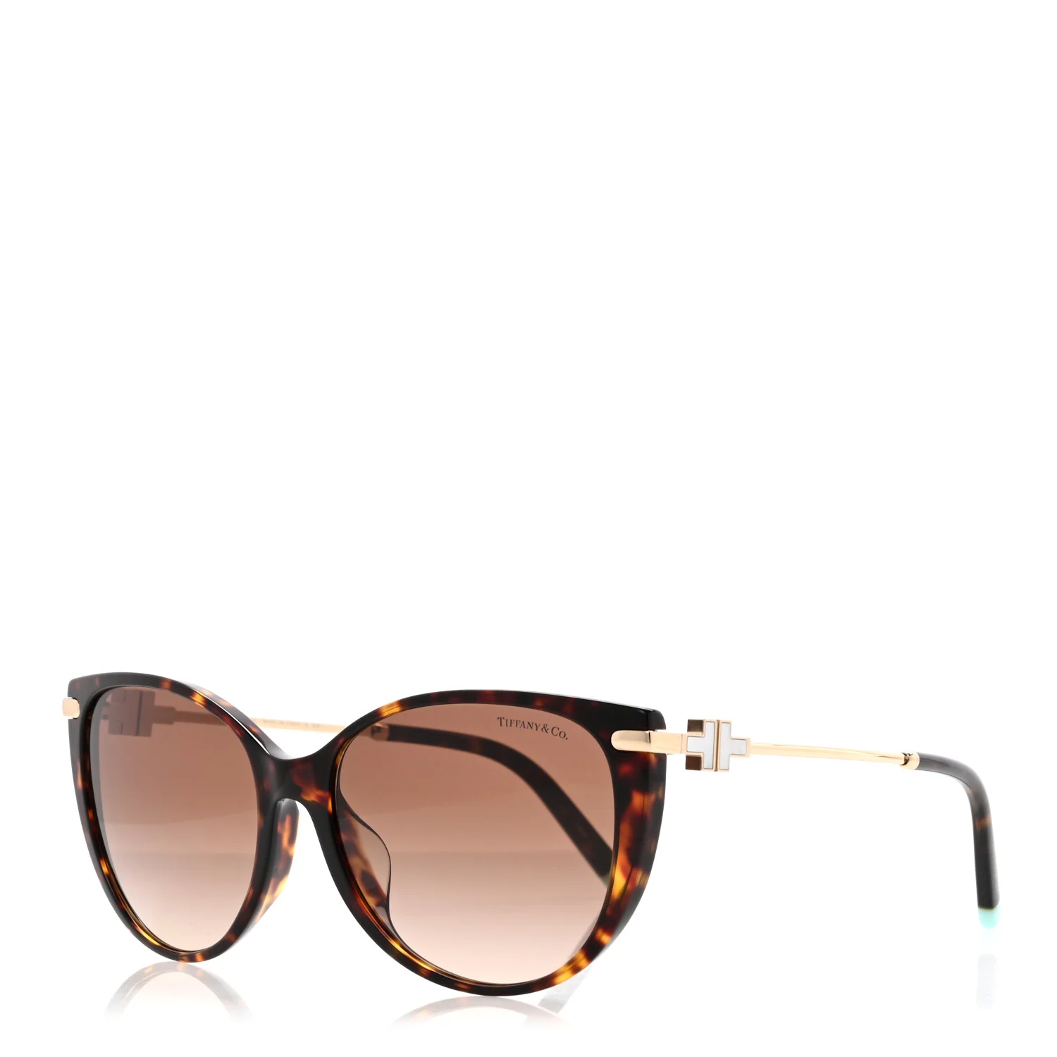 Acetate Metal Mother of Pearl T Wire Sunglasses TF4178-F Havana Brown