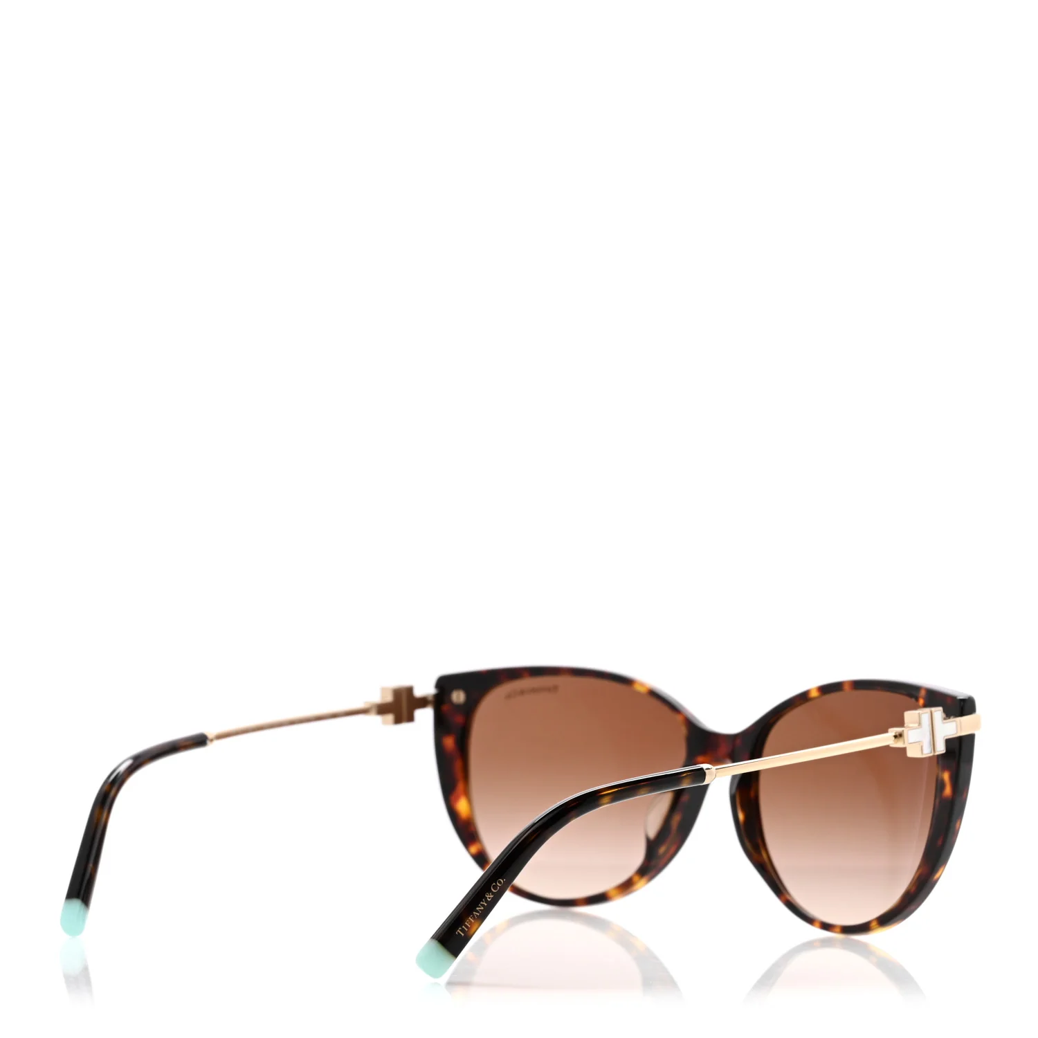 Acetate Metal Mother of Pearl T Wire Sunglasses TF4178-F Havana Brown - Image 4