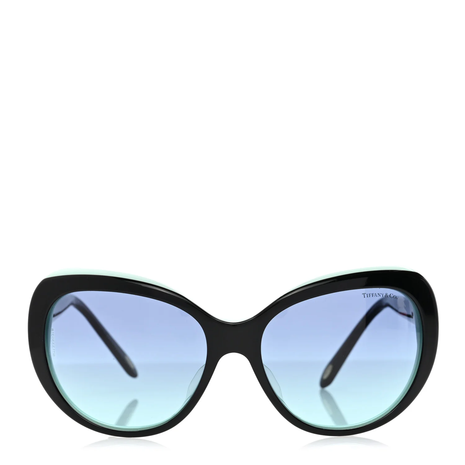 Acetate Round 1837 Sunglasses TF4122-F Black Blue - Image 2