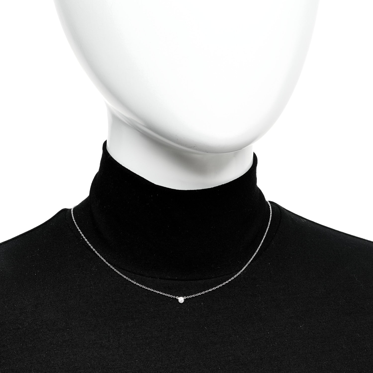 Platinum Diamond .08ct Elsa Peretti Diamonds by the Yard Pendant Necklace - Image 2