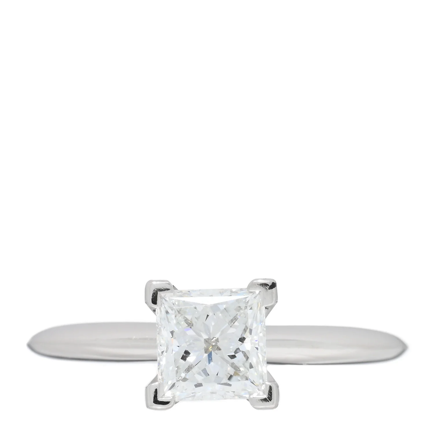 Platinum Diamond 1.05ct Princess Solitaire Engagement Ring 50 5.5
