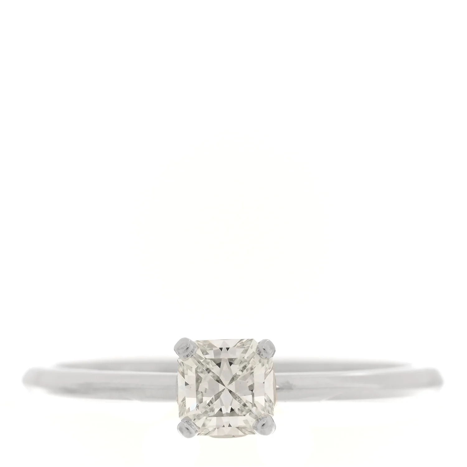 Platinum Diamond .27ct Solitaire Square Cut Engagement Ring 46 3.75