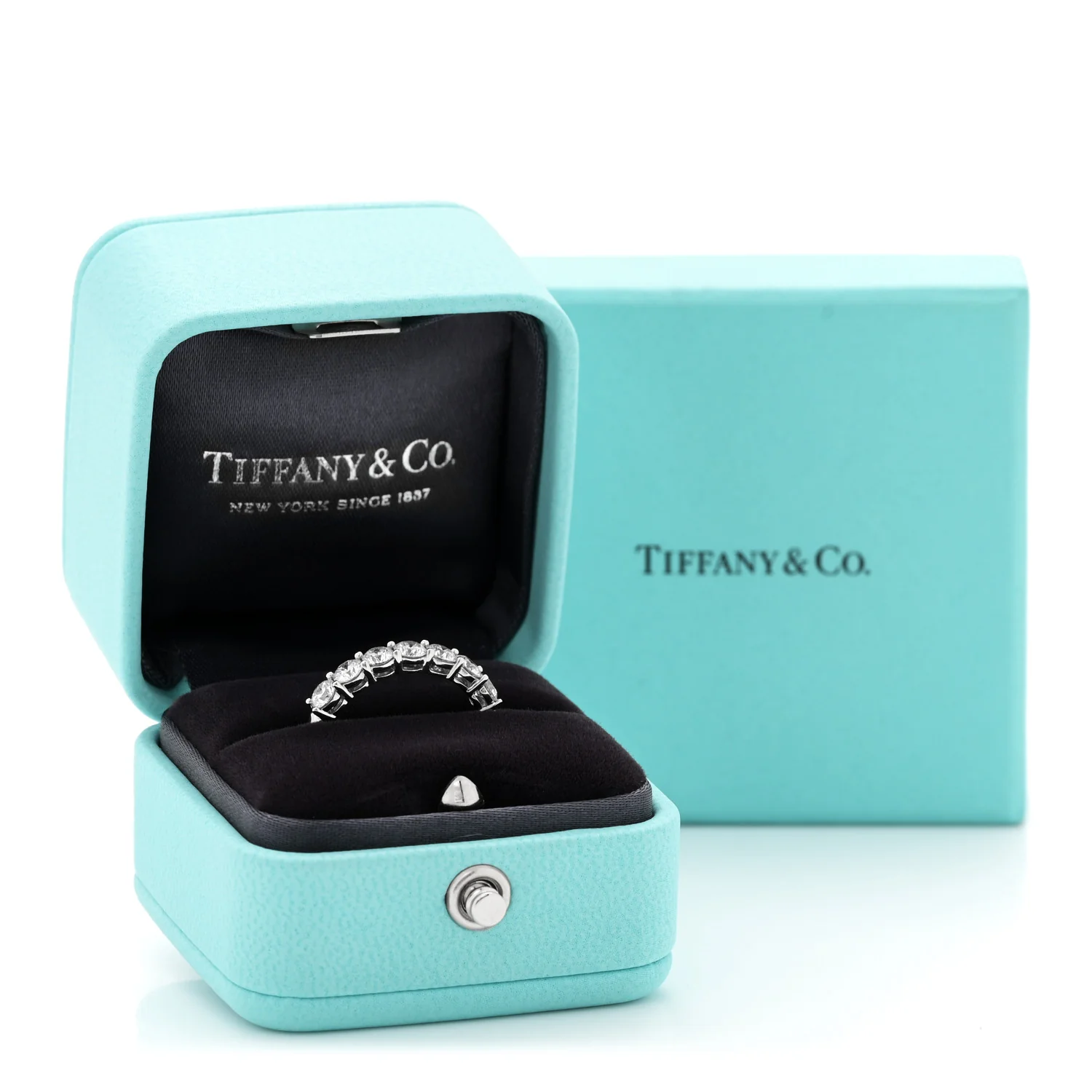 Platinum Diamond 3.5mm Embrace Half Circle Band Ring 52 6 - Image 5