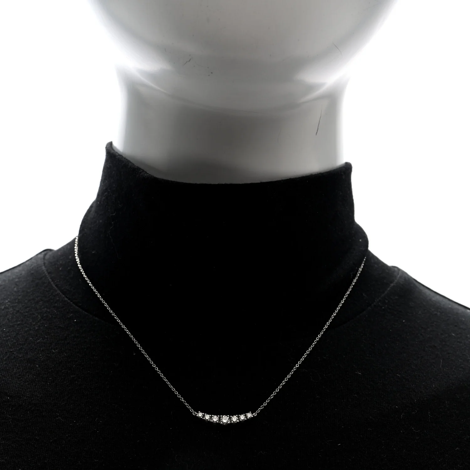 Platinum Diamond .37ctw Graduated Pendant Necklace - Image 2