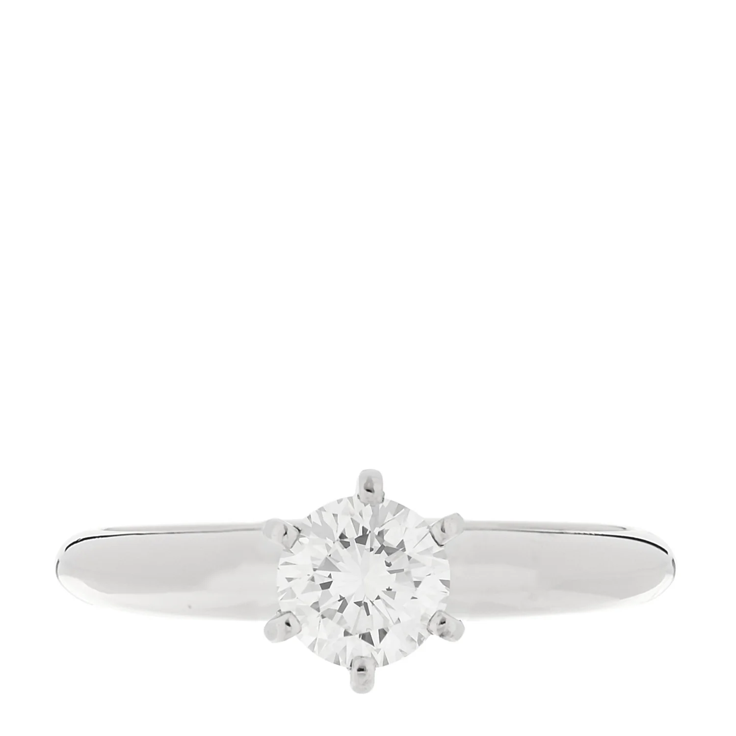 Platinum Diamond .50ct Solitaire Engagement Ring 50 5.5