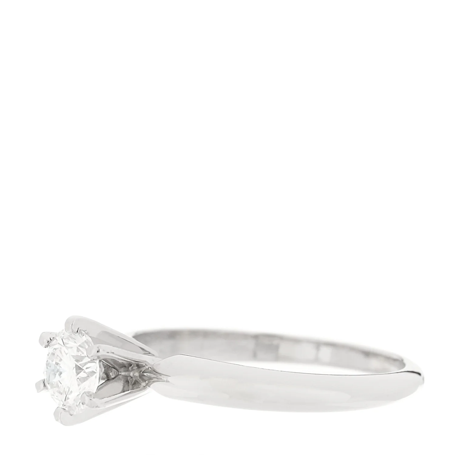 Platinum Diamond .50ct Solitaire Engagement Ring 50 5.5 - Image 3