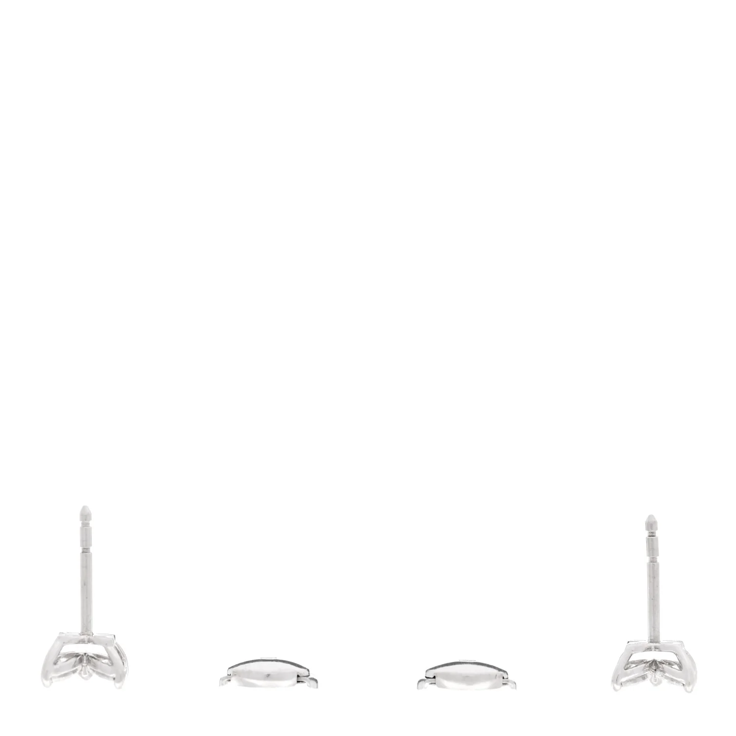 Platinum Diamond .64ct Small Victoria Earrings - Image 3