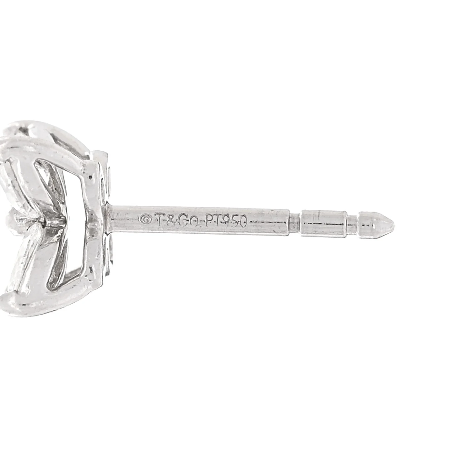 Platinum Diamond .64ct Small Victoria Earrings - Image 4