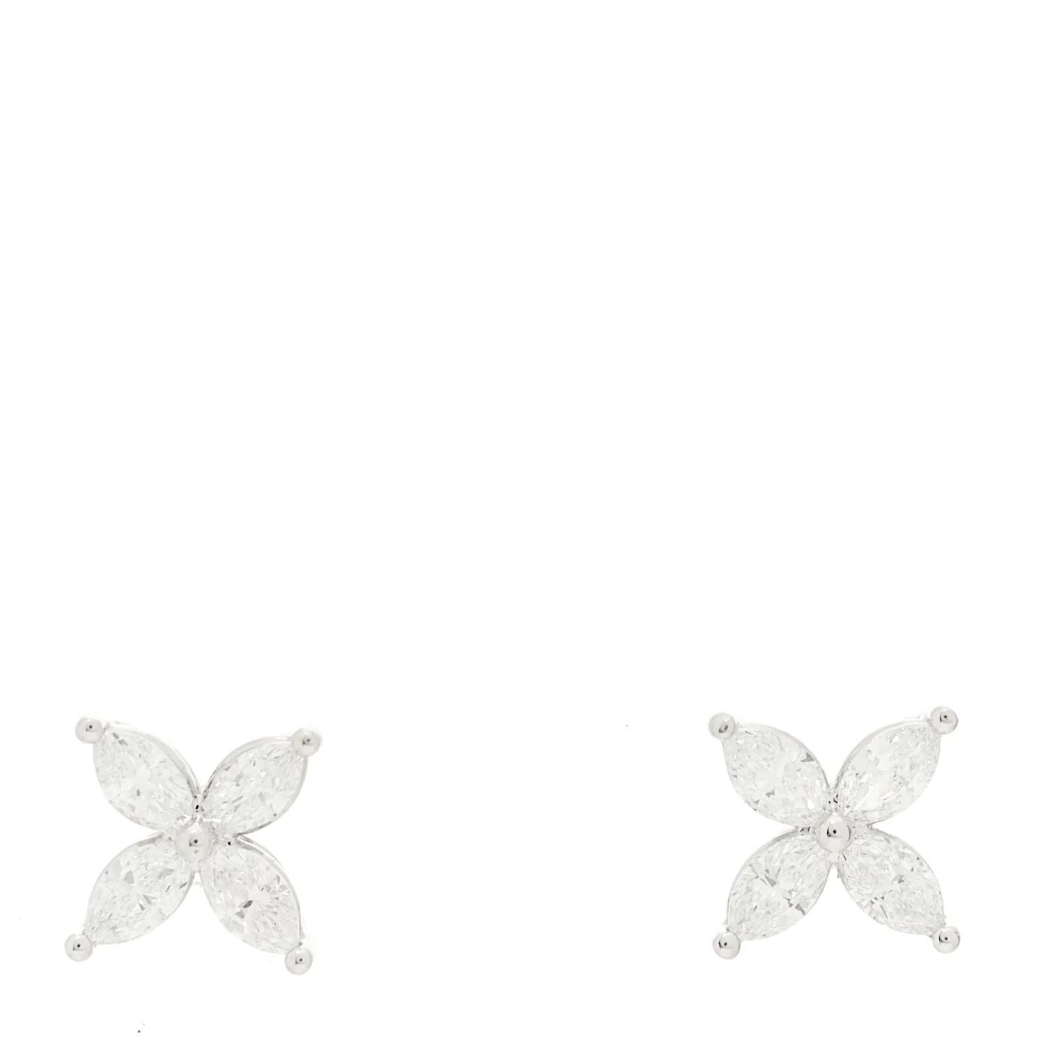 Platinum Diamond .92ct Medium Victoria Earrings