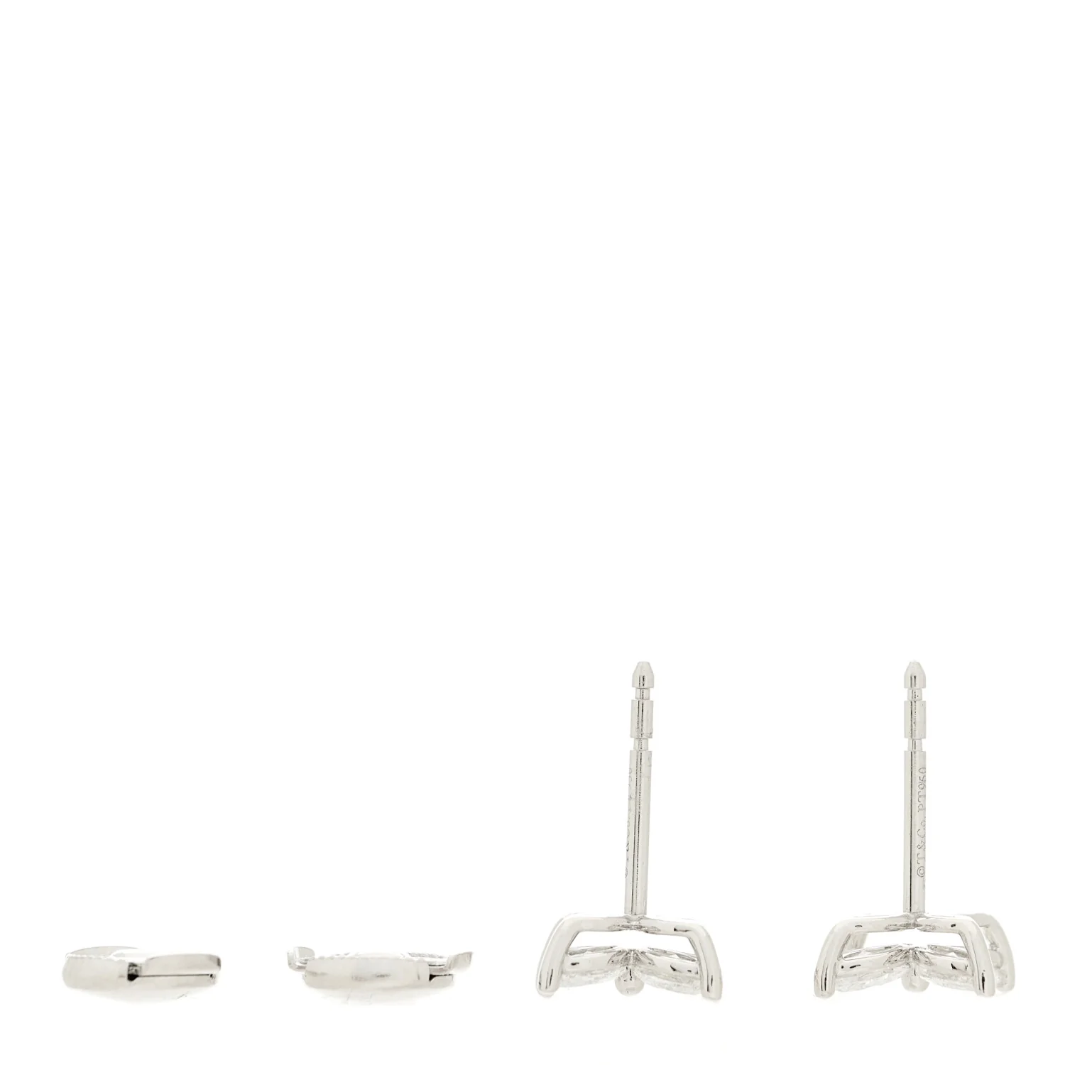 Platinum Diamond .92ct Medium Victoria Earrings - Image 4