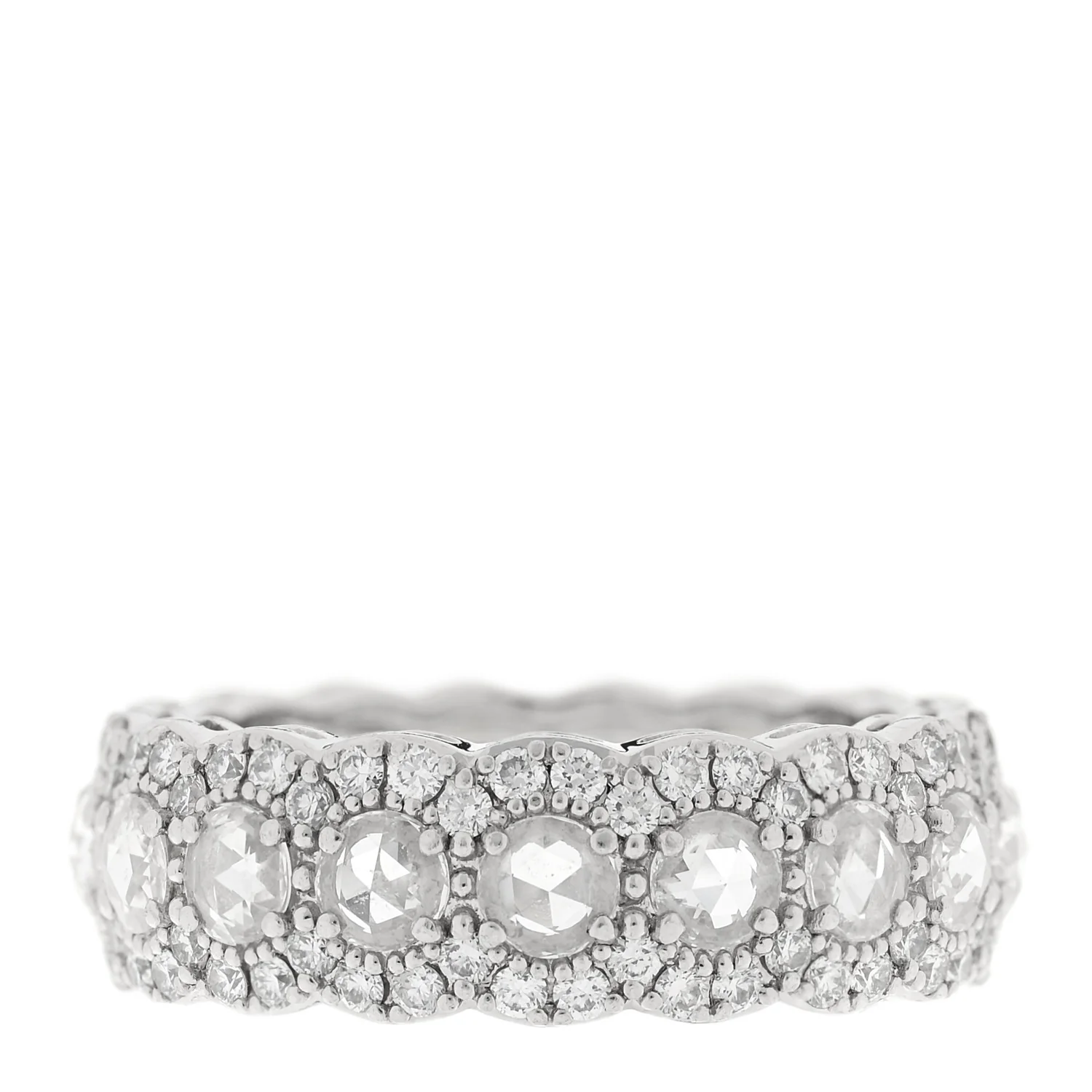 Platinum Diamond Cobblestone Ring 48 4.5