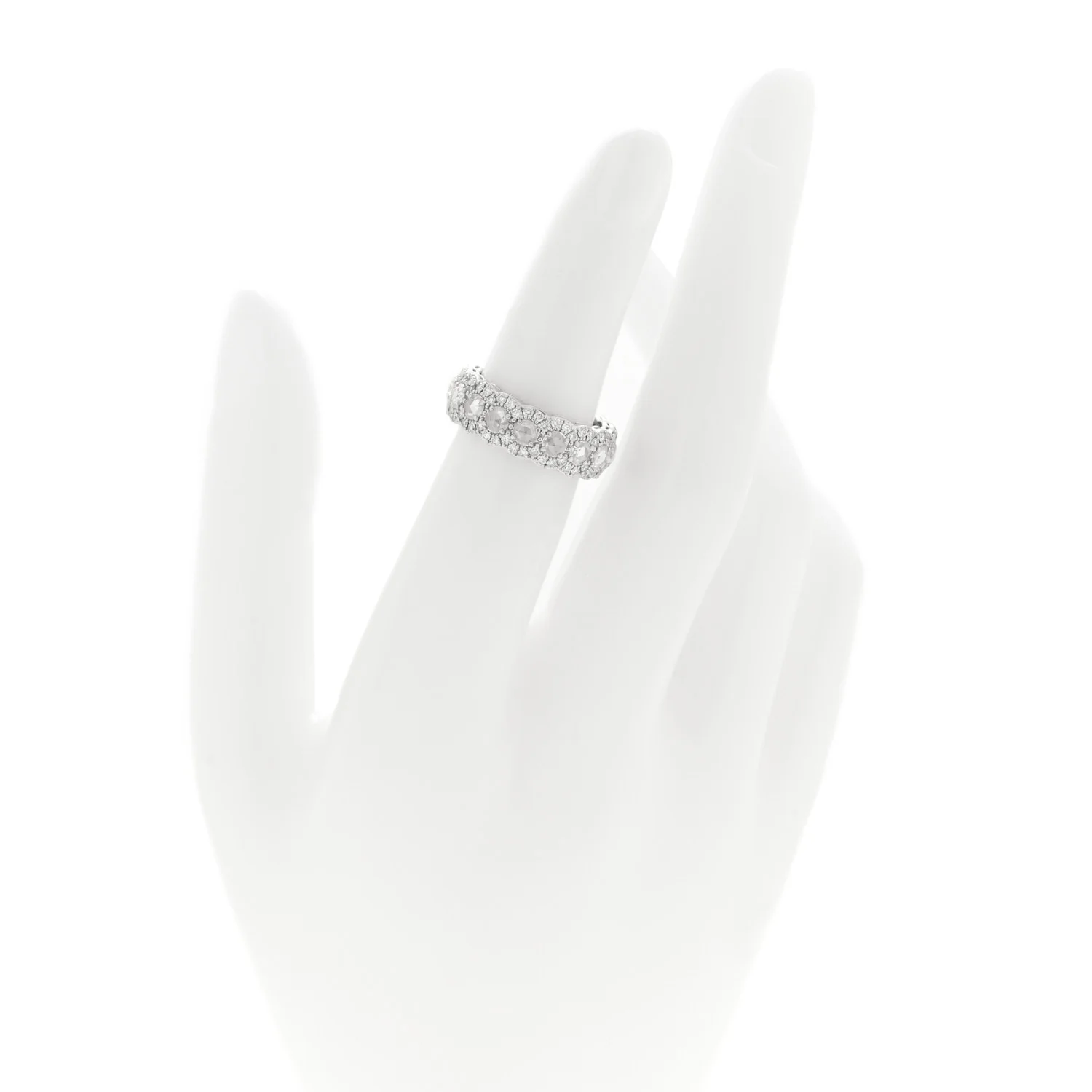 Platinum Diamond Cobblestone Ring 48 4.5 - Image 2