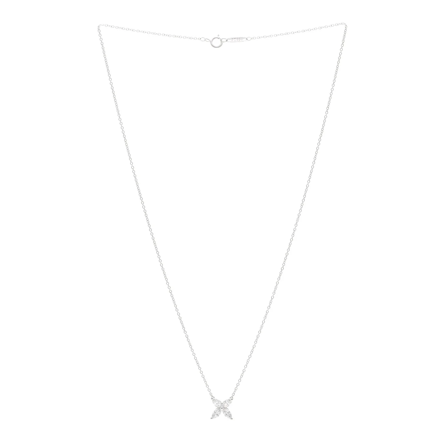 Platinum Diamond Small Victoria Necklace - Image 3
