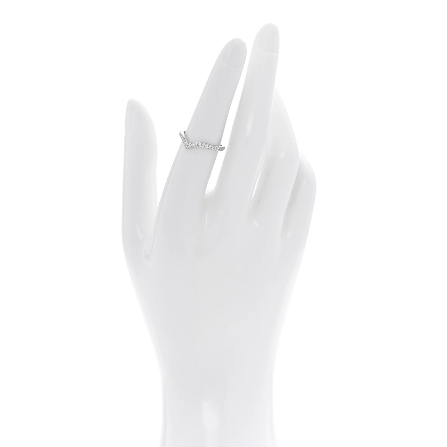 Platinum Diamond Soleste V Band Ring 50 5.5 - Image 2