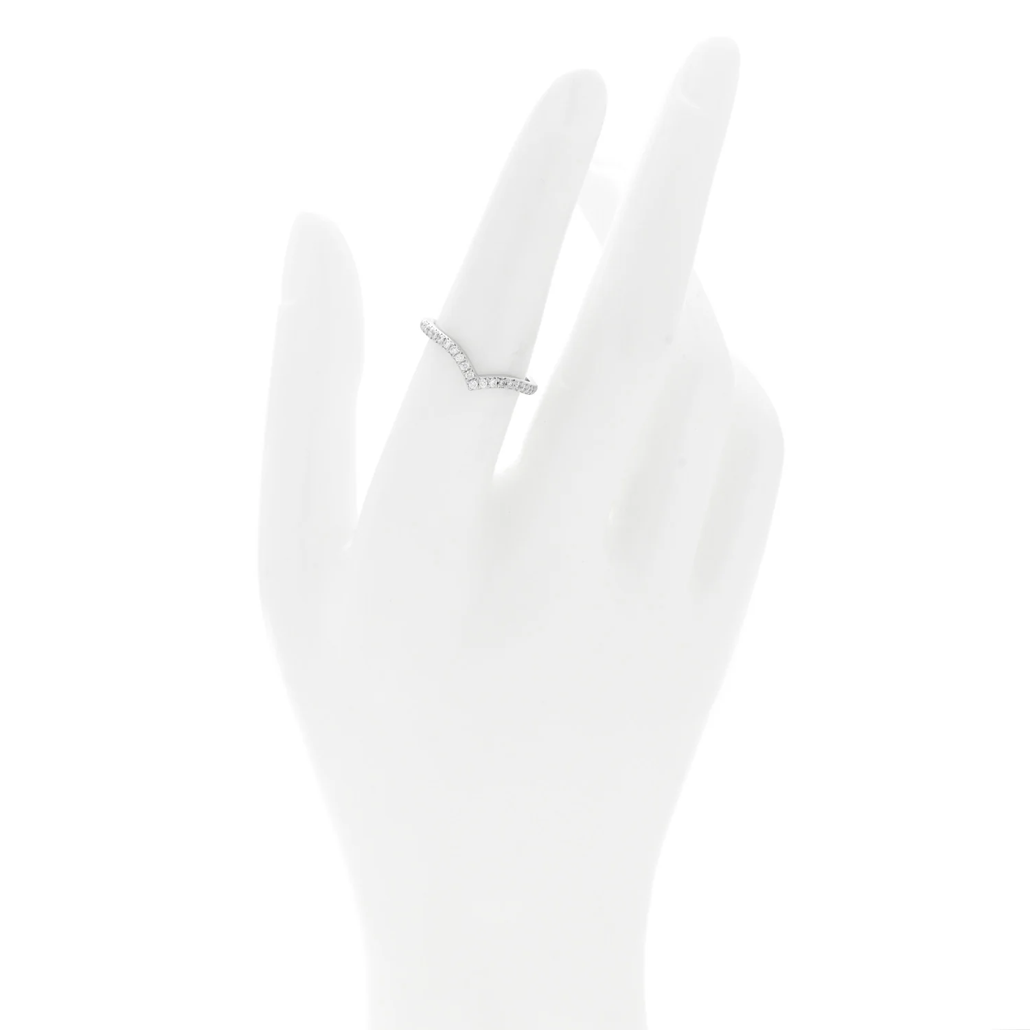 Platinum Diamond Soleste V Band Ring 53 6.5 - Image 2