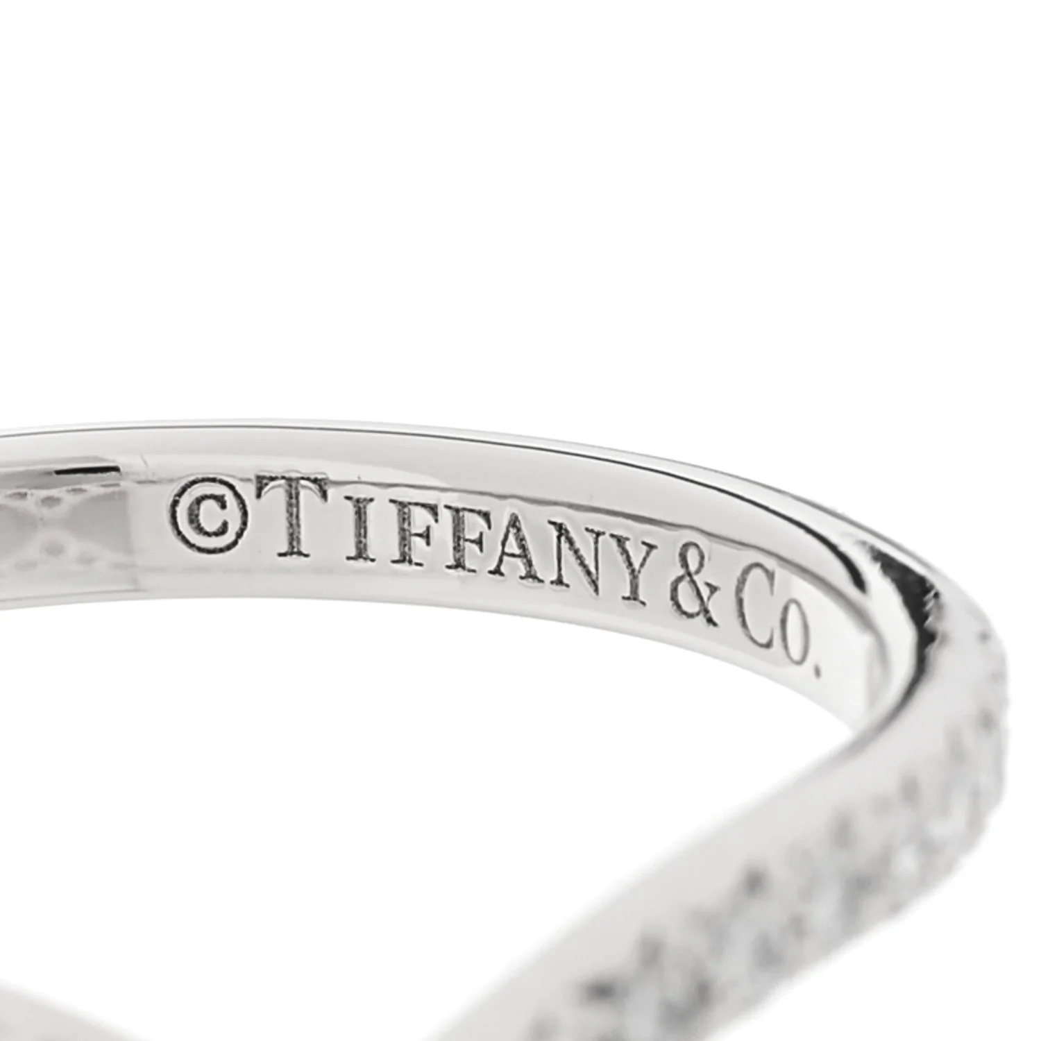Platinum Diamond Soleste V Band Ring 53 6.5 - Image 4