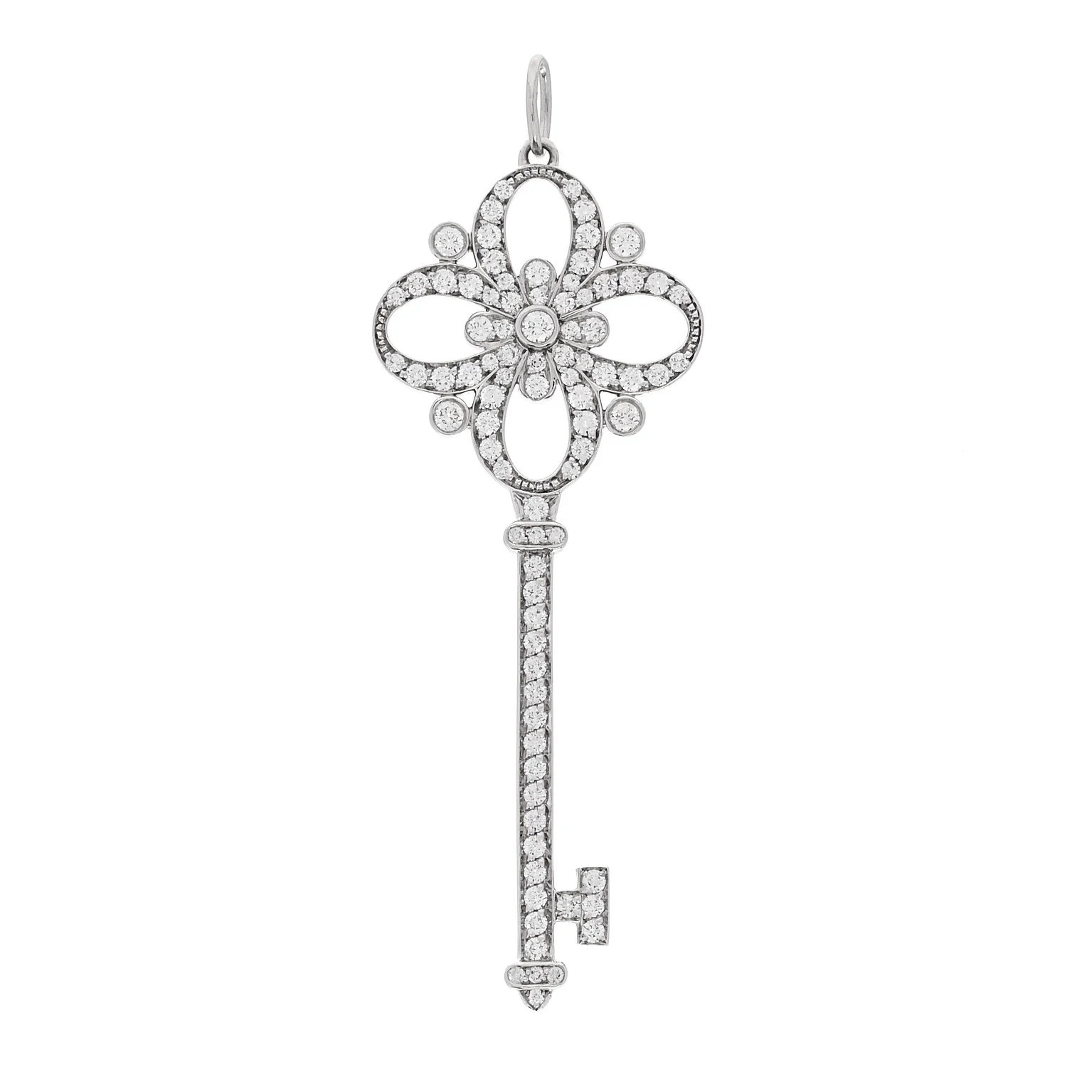 Platinum Diamond Victoria Key Pendant