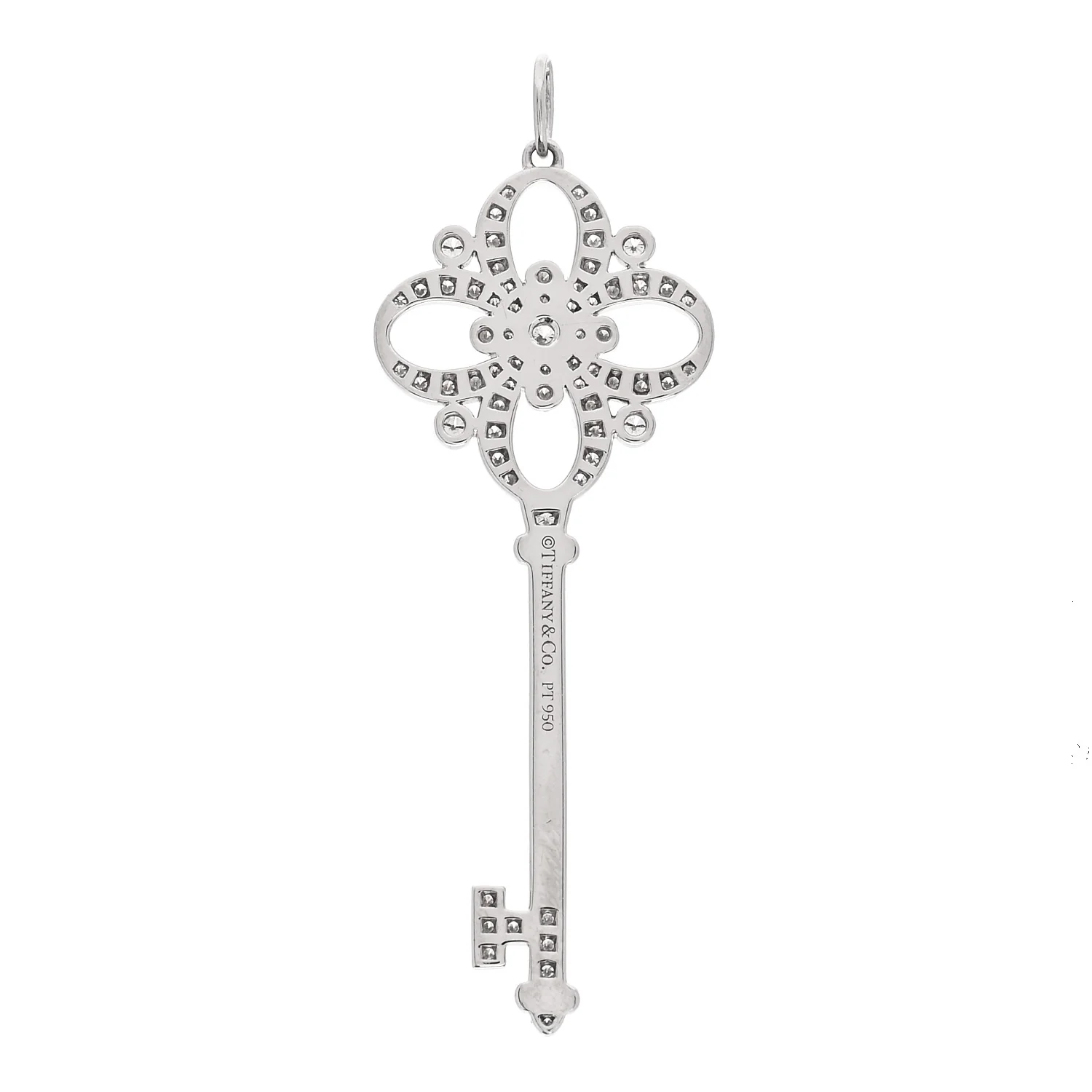 Platinum Diamond Victoria Key Pendant - Image 3