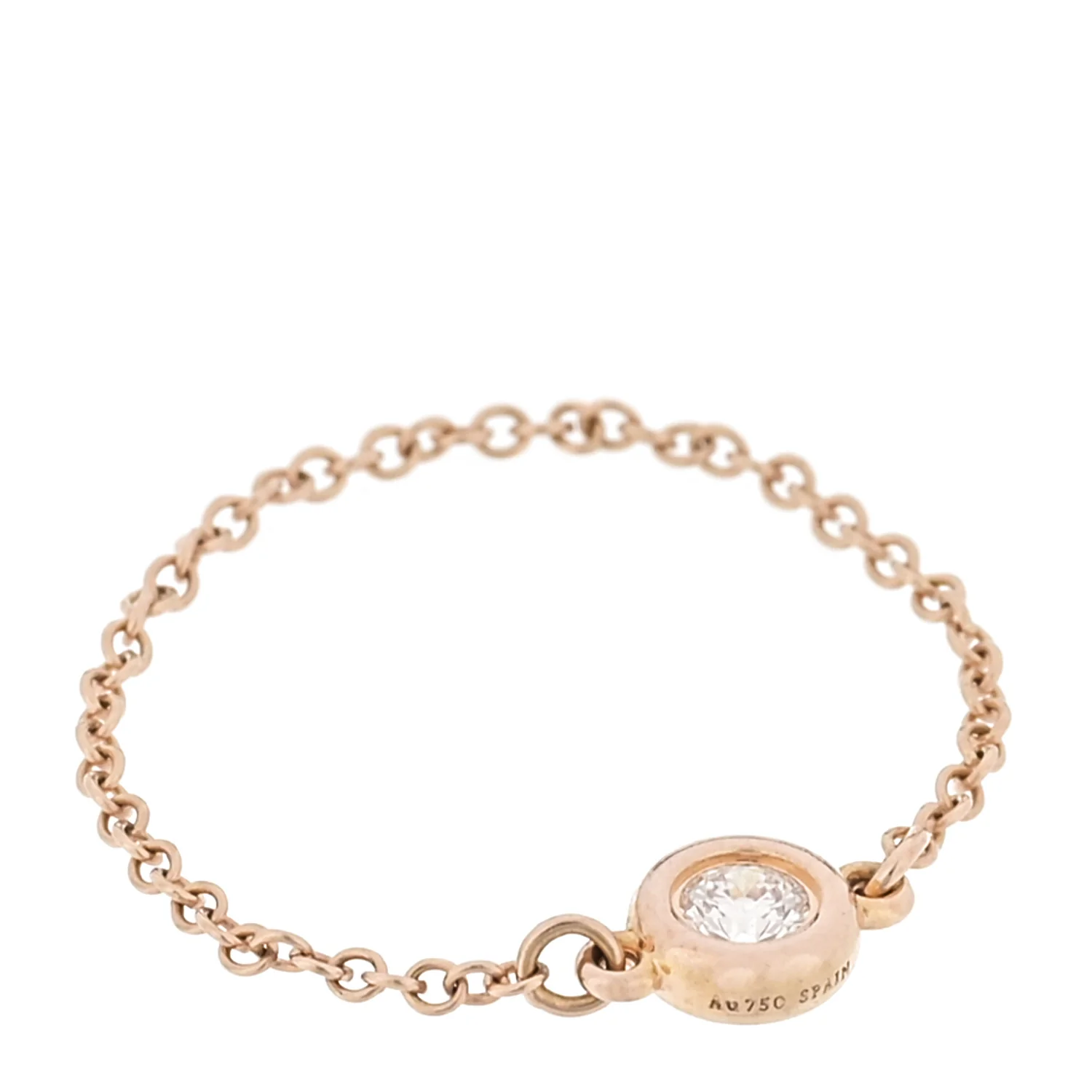 Rose Gold Diamond .07ct Elsa Peretti Diamonds By The Yard Ring 54 7