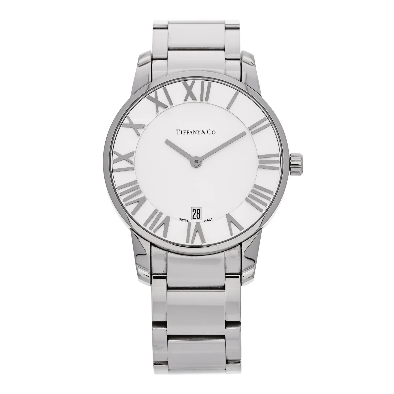 Stainless Steel 37mm Atlas 2-Hand Quartz Watch