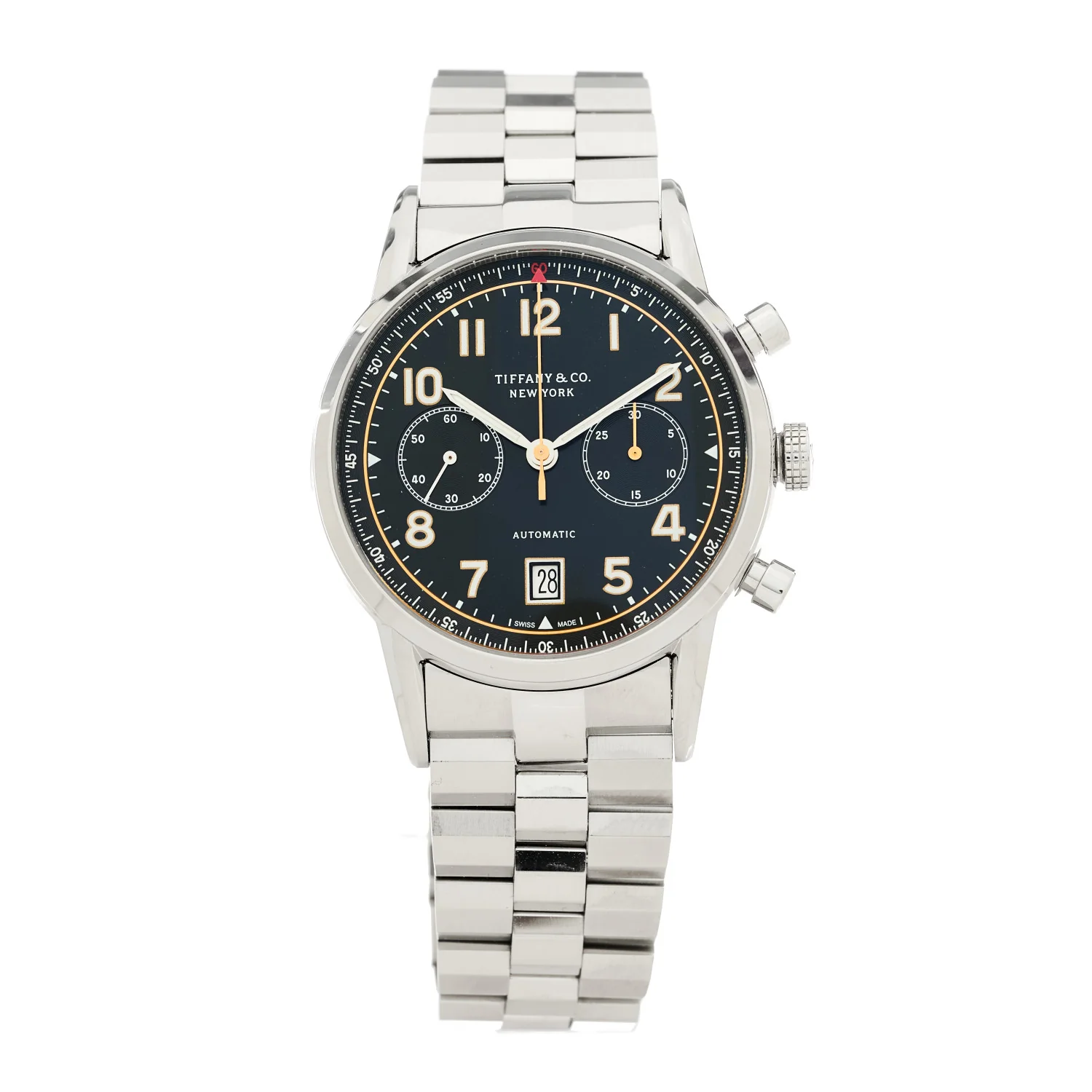 Stainless Steel 42mm CT60 Chronograph Automatic Watch Black